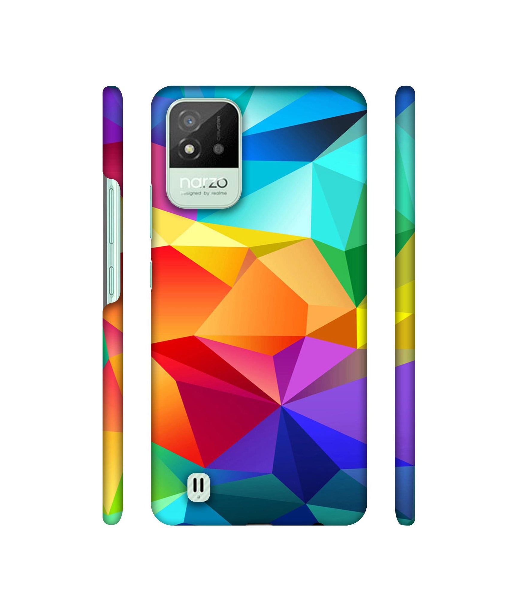 Colorful Pattern Designer Hard Back Cover for Realme Narzo 50i