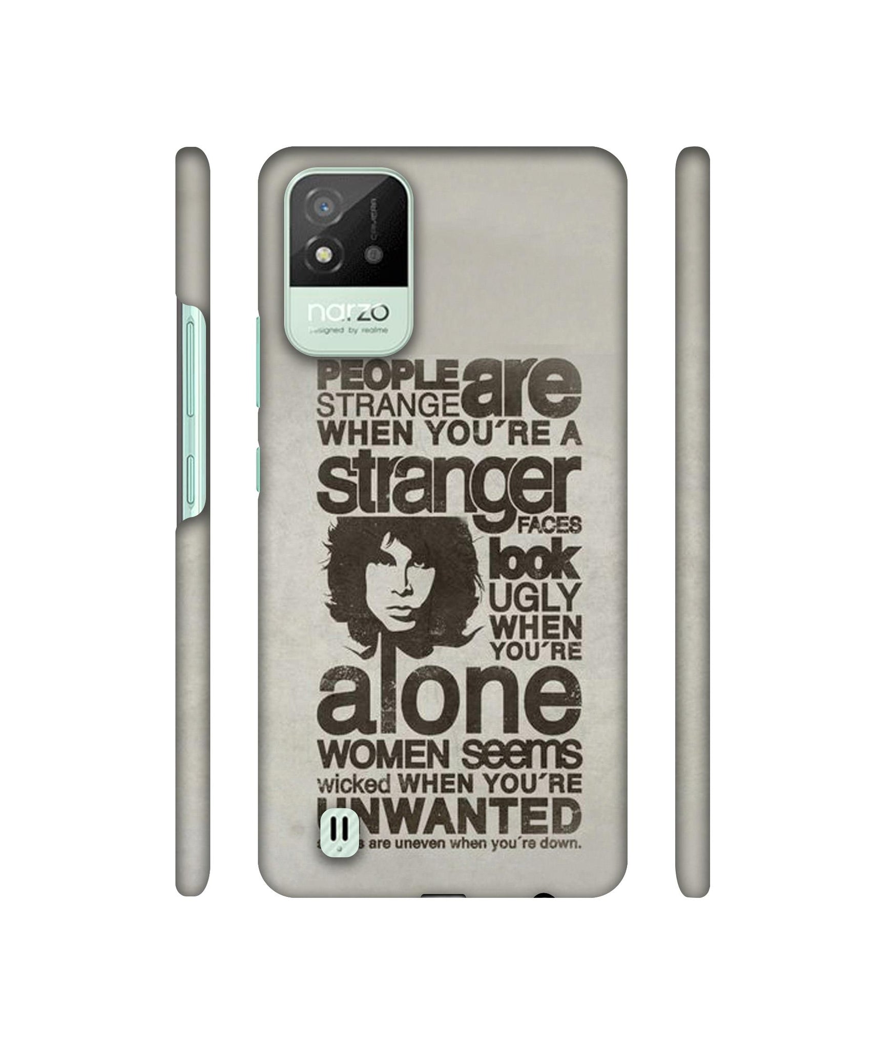 Quotes Pattern Designer Hard Back Cover for Realme Narzo 50i