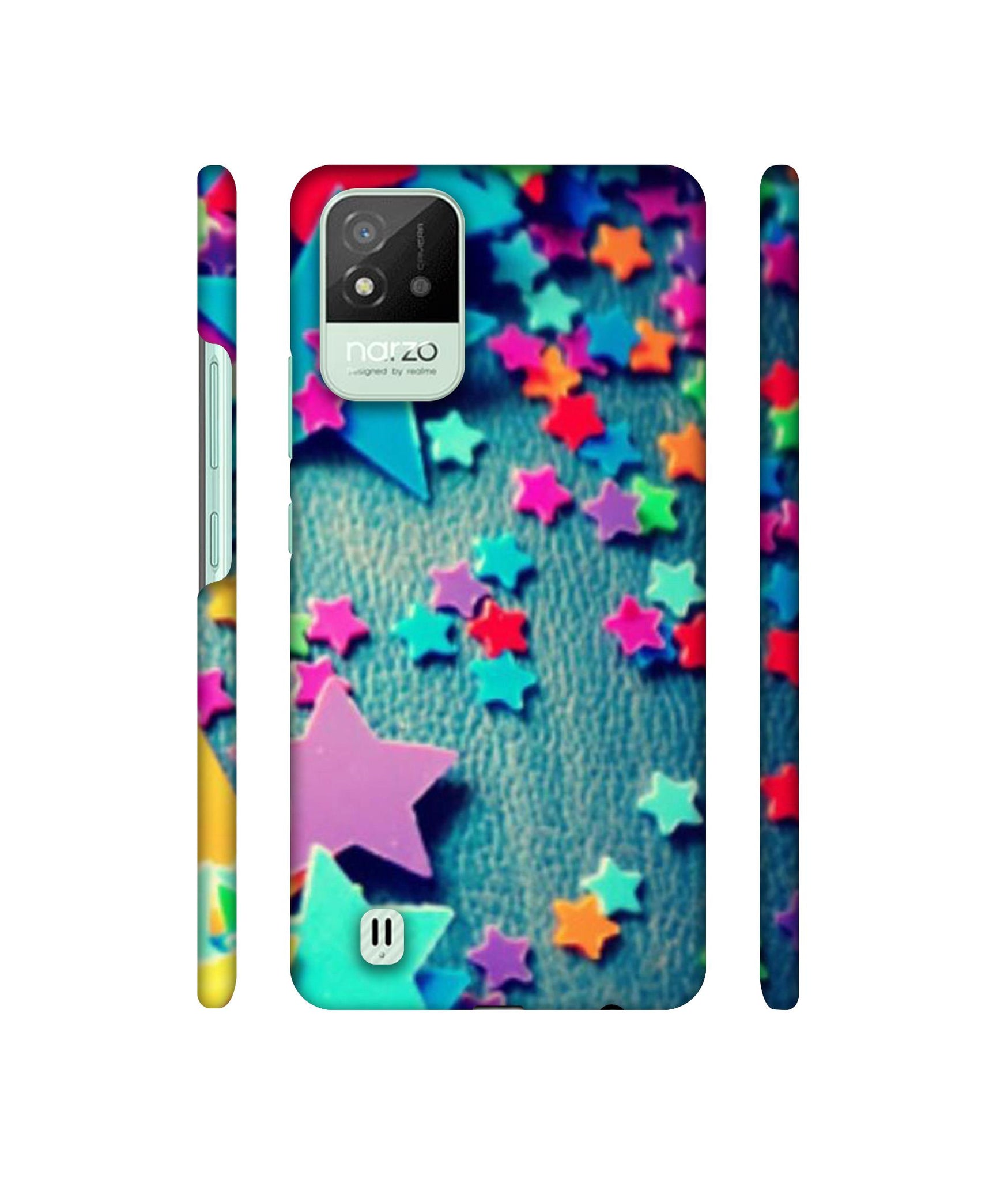 Colorful Stars Designer Hard Back Cover for Realme Narzo 50i