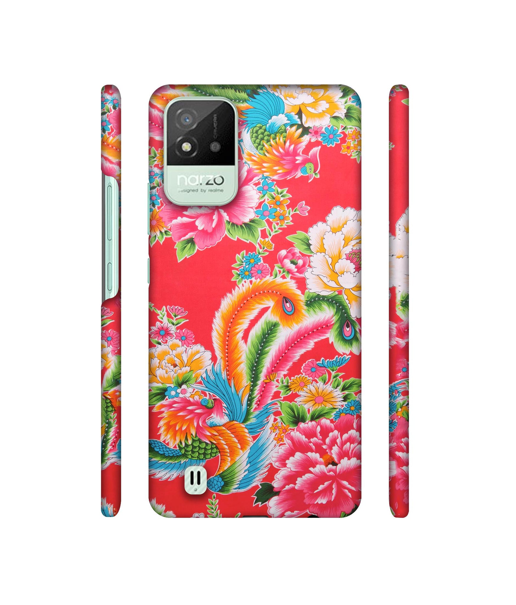 Cute Floral Pattern Print Designer Hard Back Cover for Realme Narzo 50i