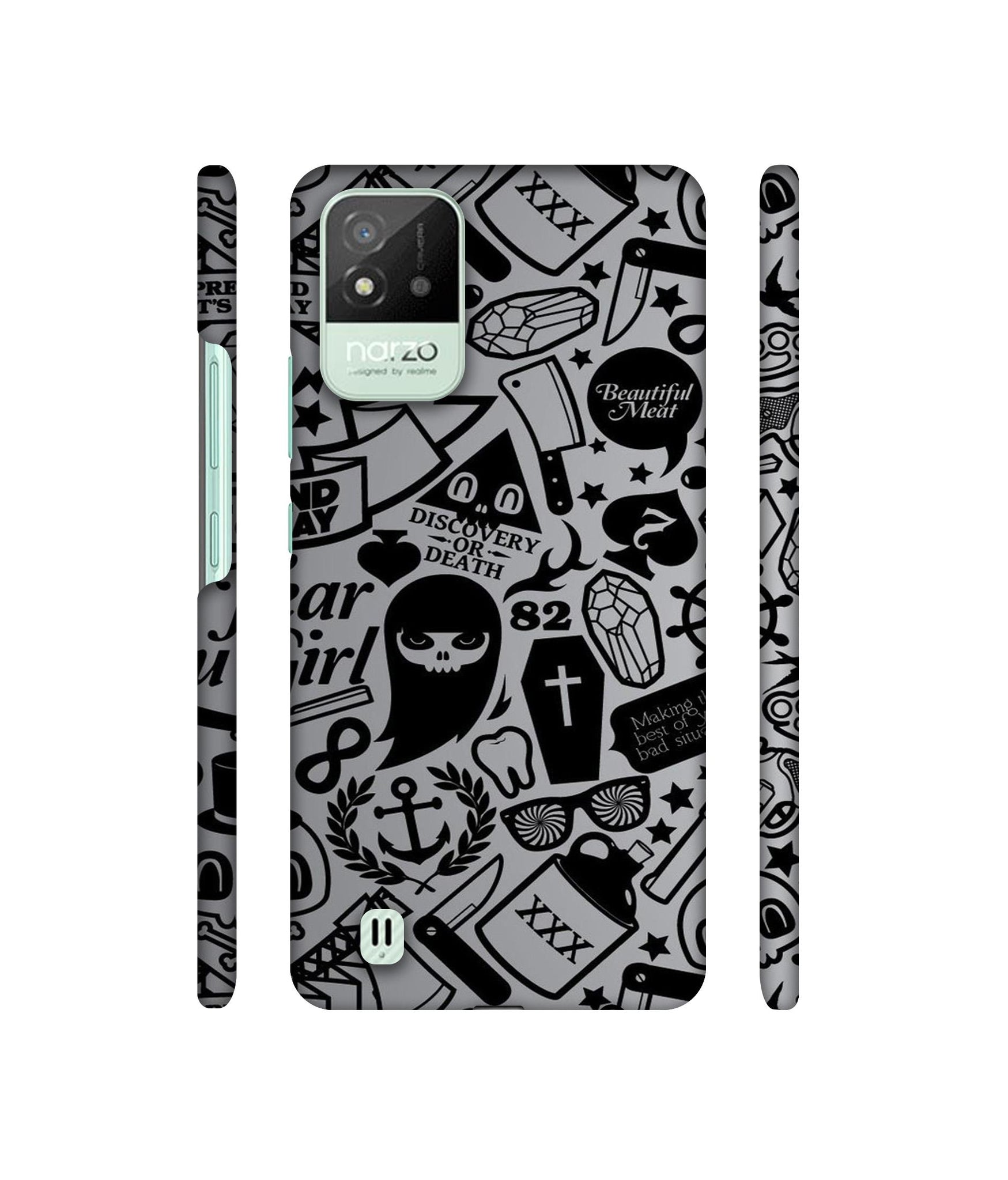 Discover Or Death Designer Hard Back Cover for Realme Narzo 50i
