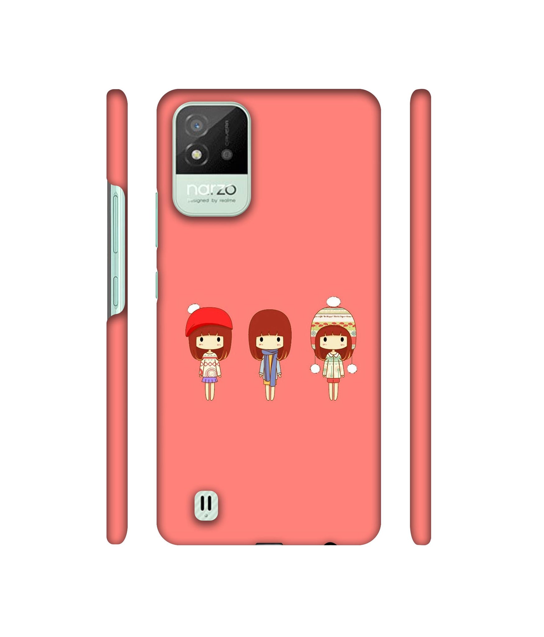 Cute Girls Designer Hard Back Cover for Realme Narzo 50i