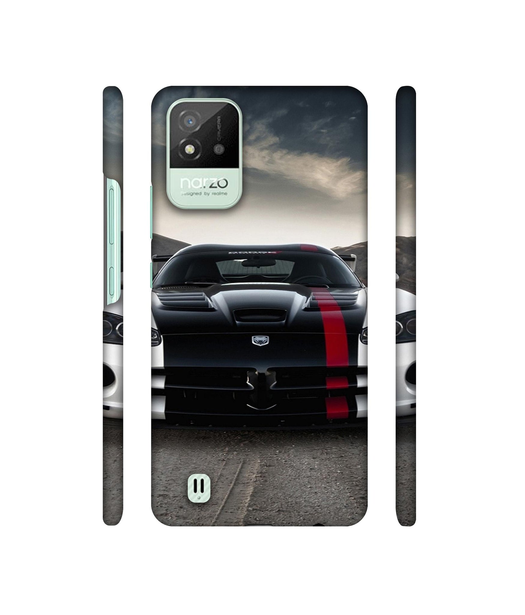 Sports Car Pattern Designer Hard Back Cover for Realme Narzo 50i