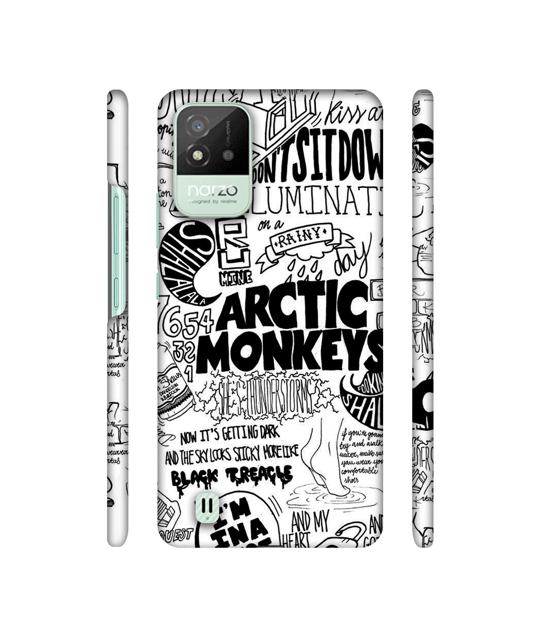 Arctic Monkeys Pattern Designer Hard Back Cover for Realme Narzo 50i