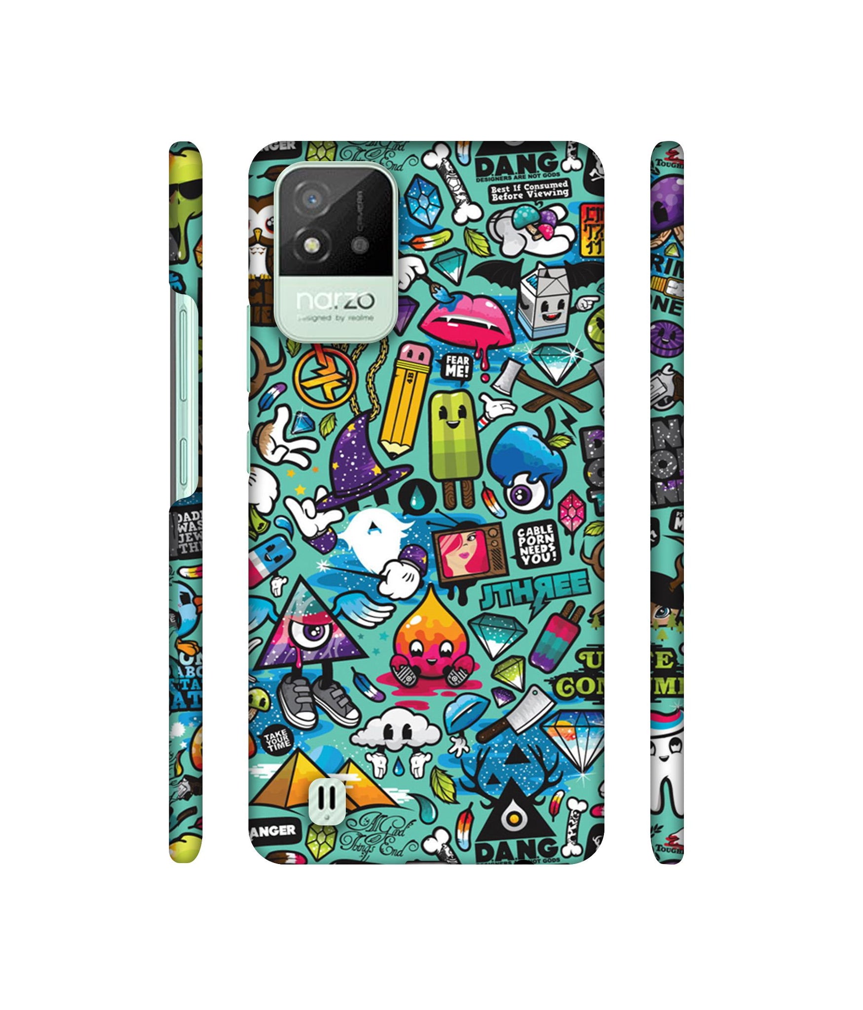 Crazy Designer Hard Back Cover for Realme Narzo 50i