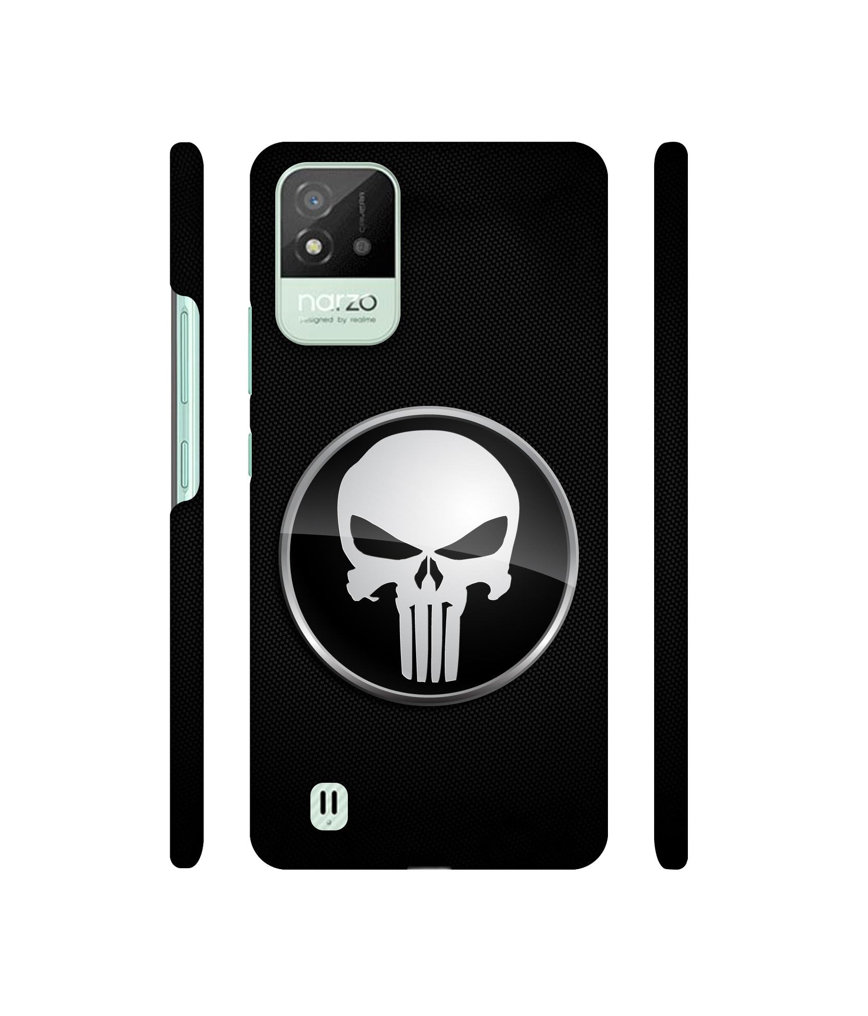 Skull Pattern Designer Hard Back Cover for Realme Narzo 50i