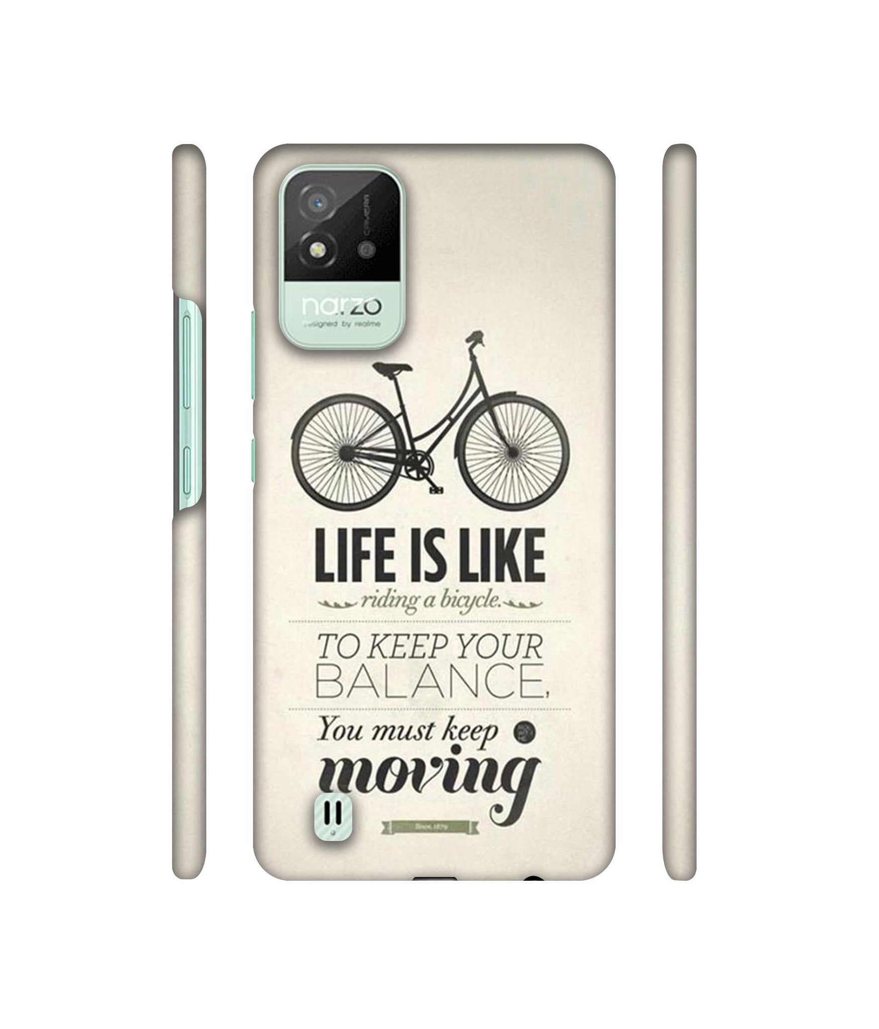 Life is Like Moving Designer Hard Back Cover for Realme Narzo 50i