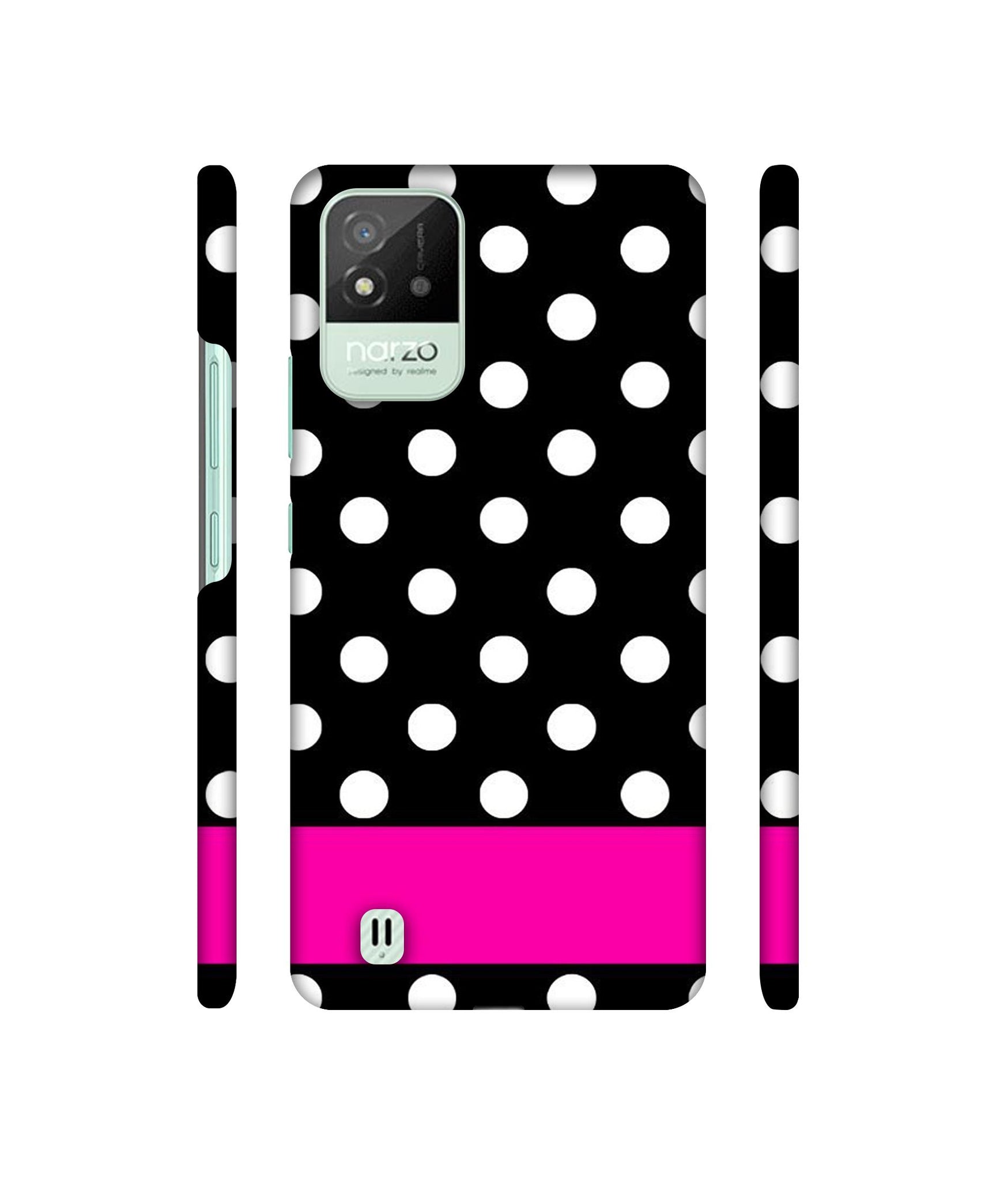 White Dots Pattern Designer Hard Back Cover for Realme Narzo 50i