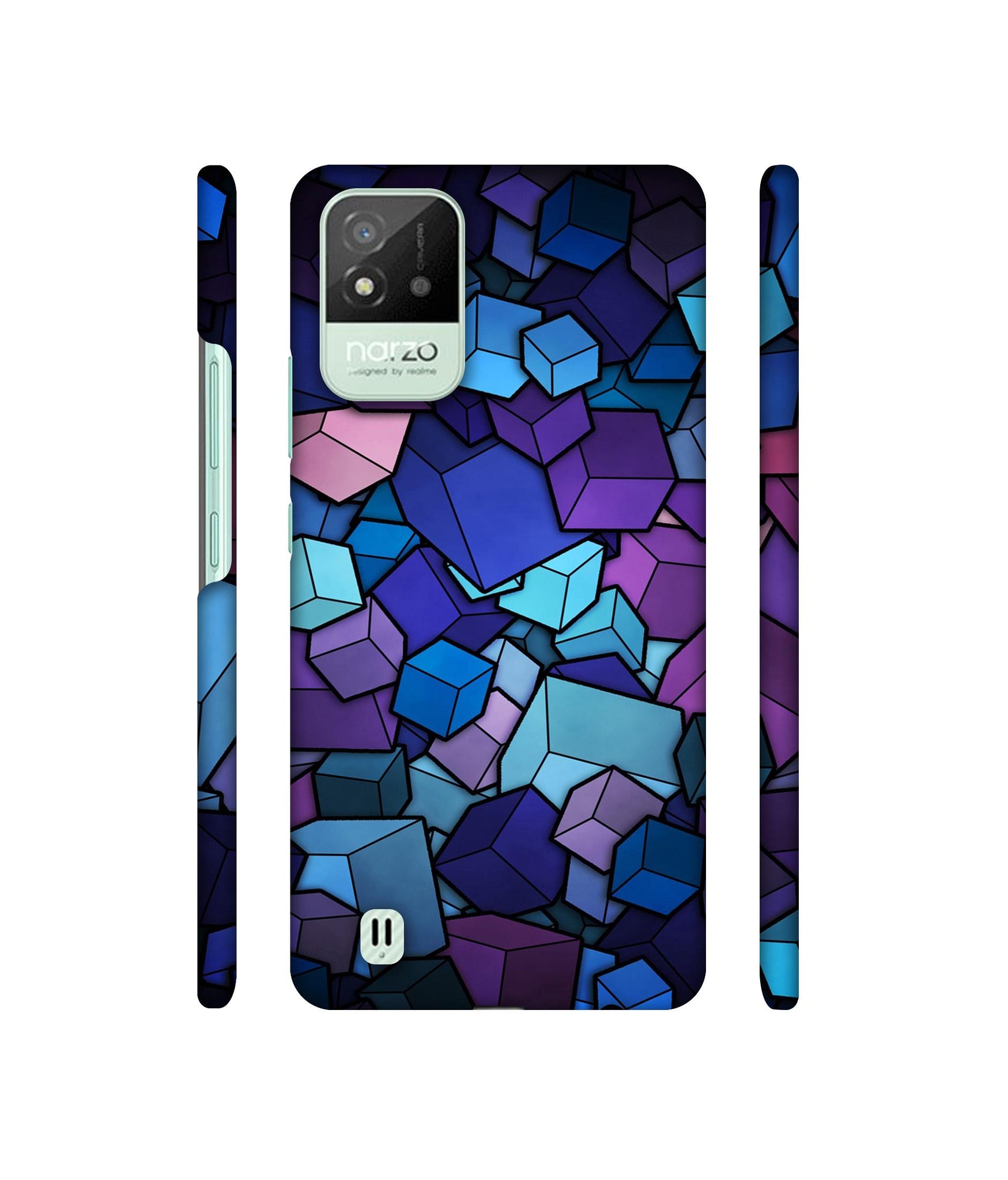 Color Box Designer Hard Back Cover for Realme Narzo 50i