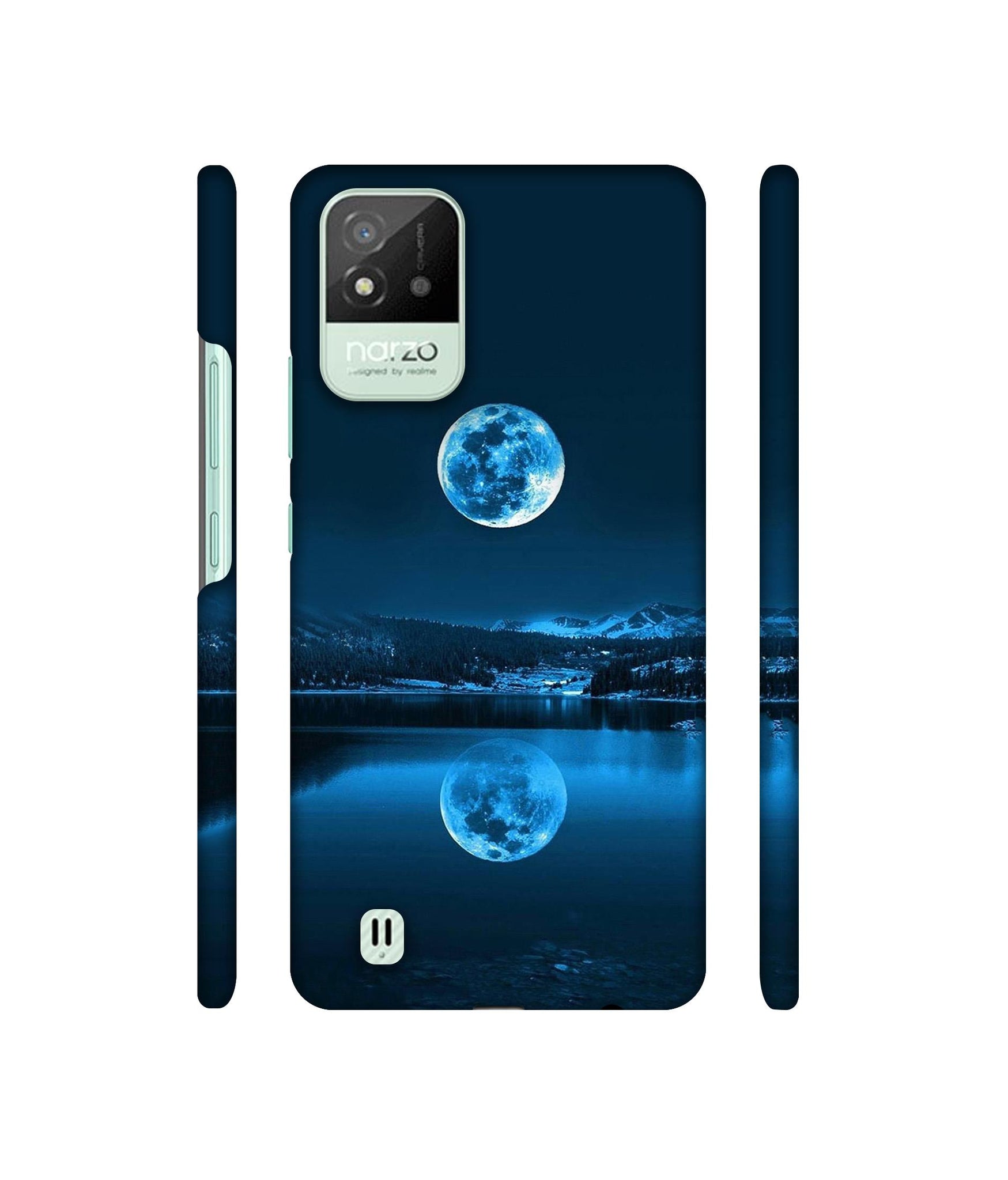 Moon Pattern Print Designer Hard Back Cover for Realme Narzo 50i