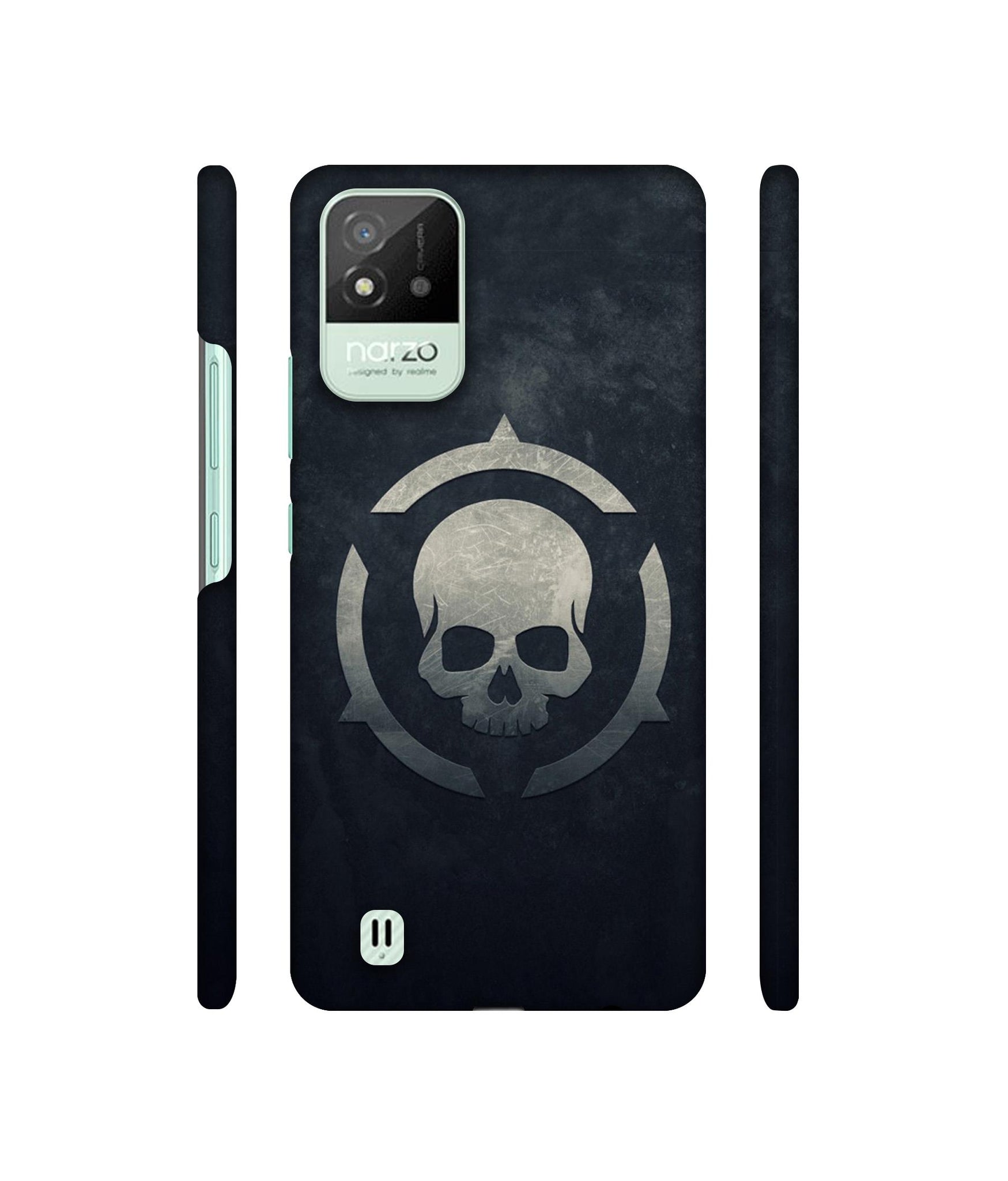 Skull Pattern Print Designer Hard Back Cover for Realme Narzo 50i