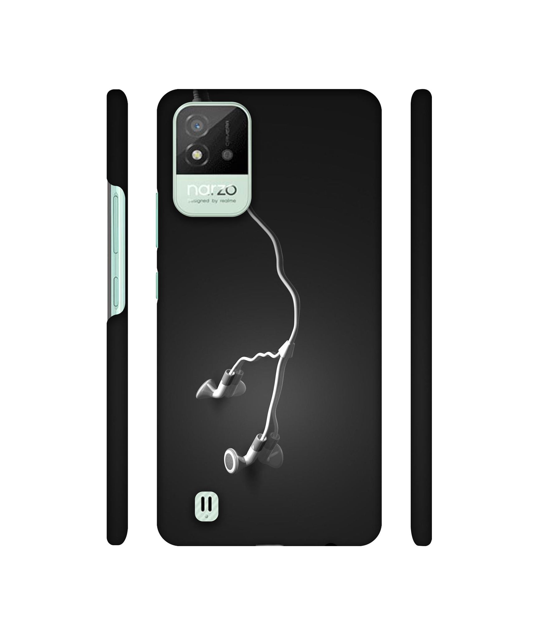 Headphone Designer Hard Back Cover for Realme Narzo 50i