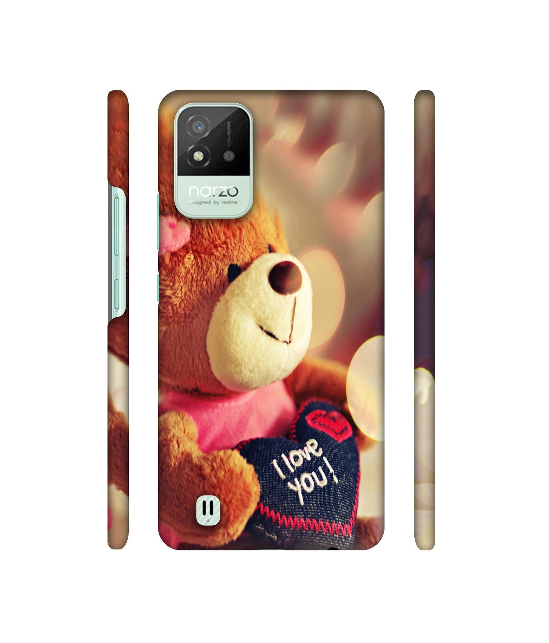 Teddy Bear Designer Hard Back Cover for Realme Narzo 50i