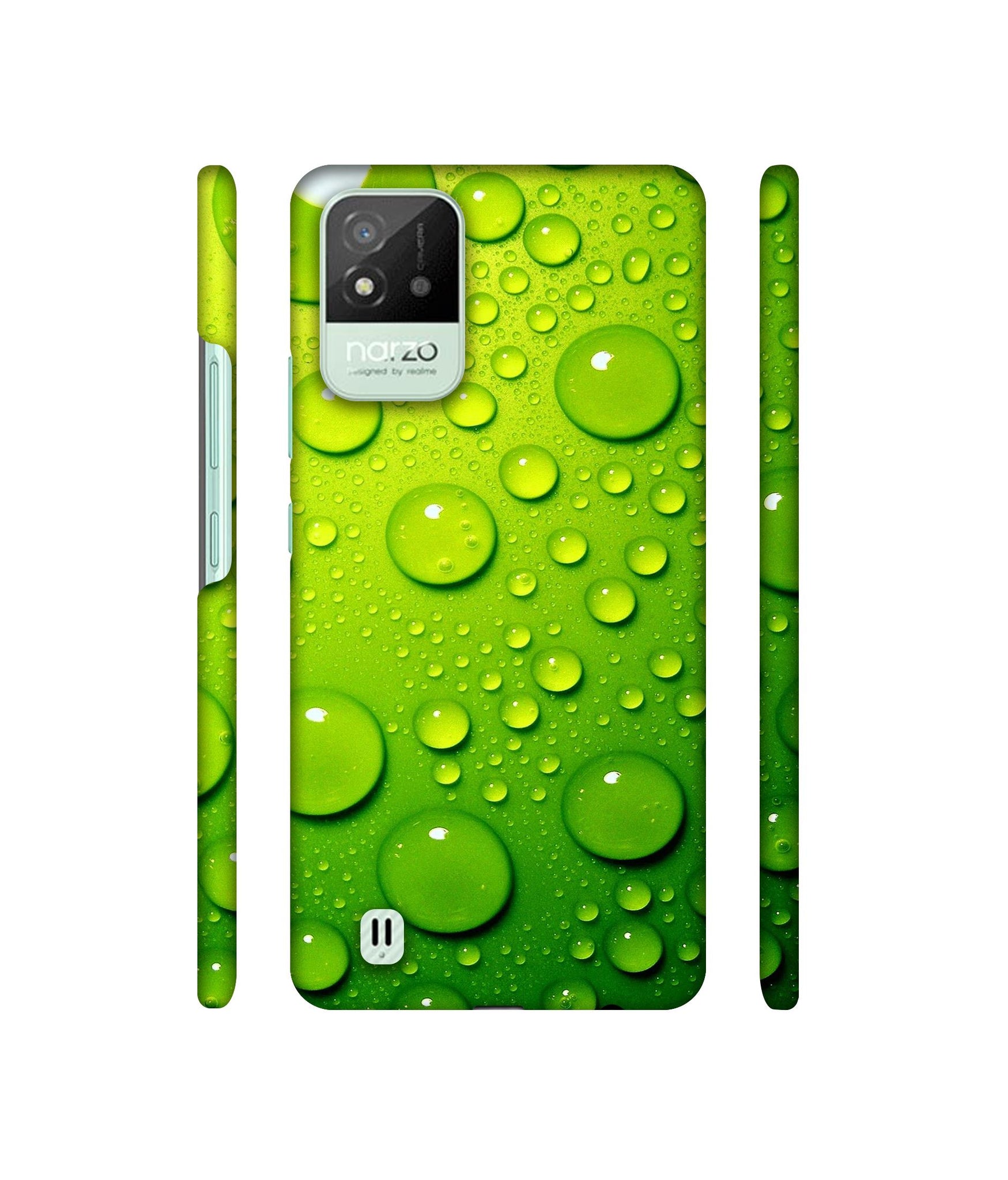 Green Bubbles Designer Hard Back Cover for Realme Narzo 50i