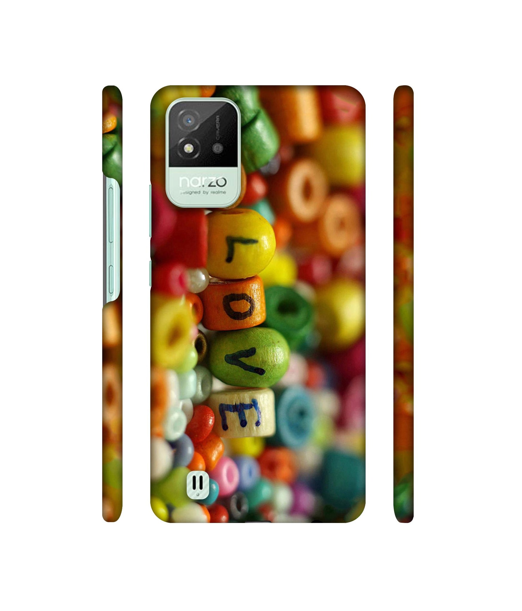 Colorful Love Designer Hard Back Cover for Realme Narzo 50i