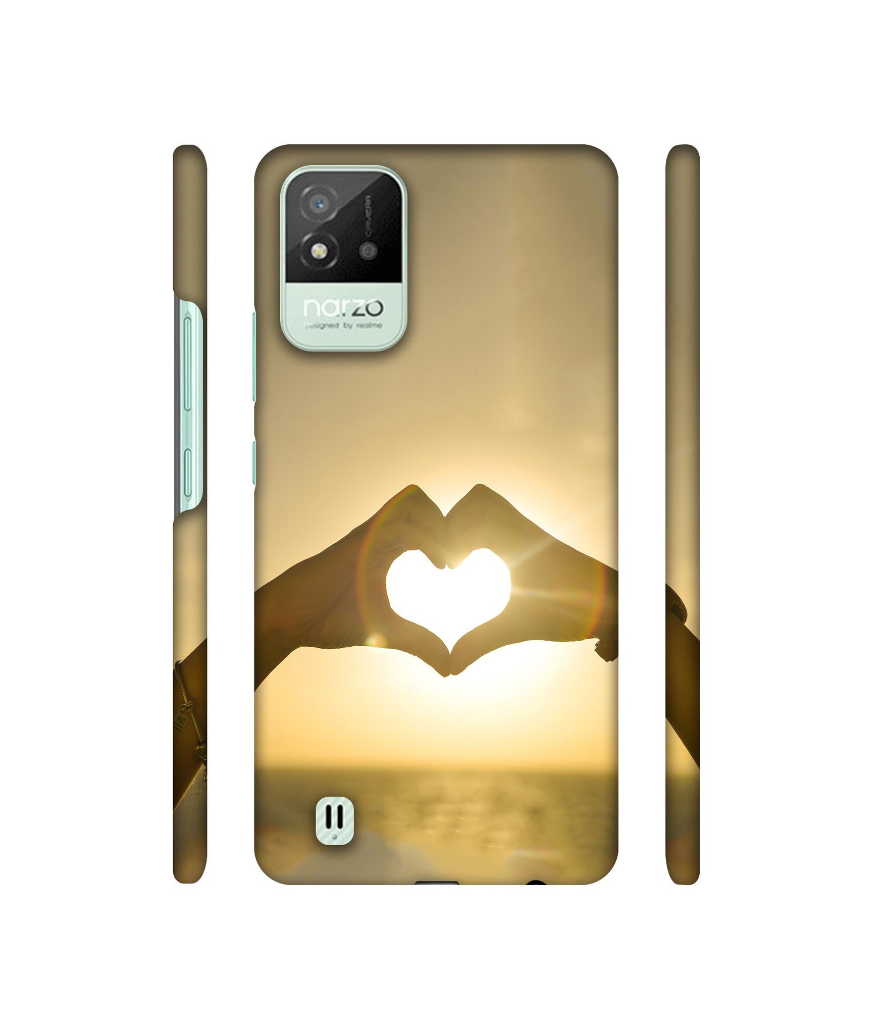 Heart in Hand Shape Designer Hard Back Cover for Realme Narzo 50i