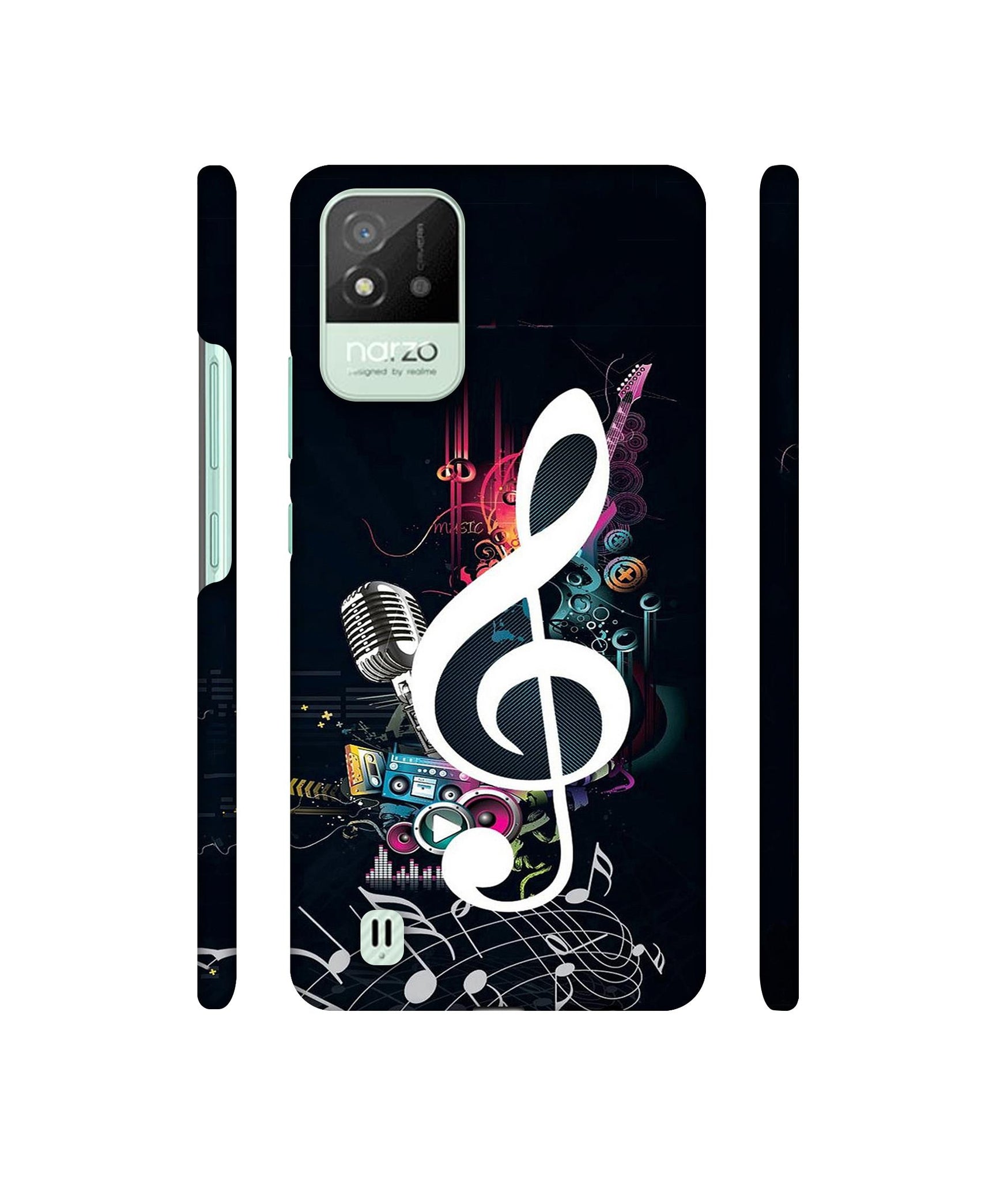 Mike and Music Designer Hard Back Cover for Realme Narzo 50i