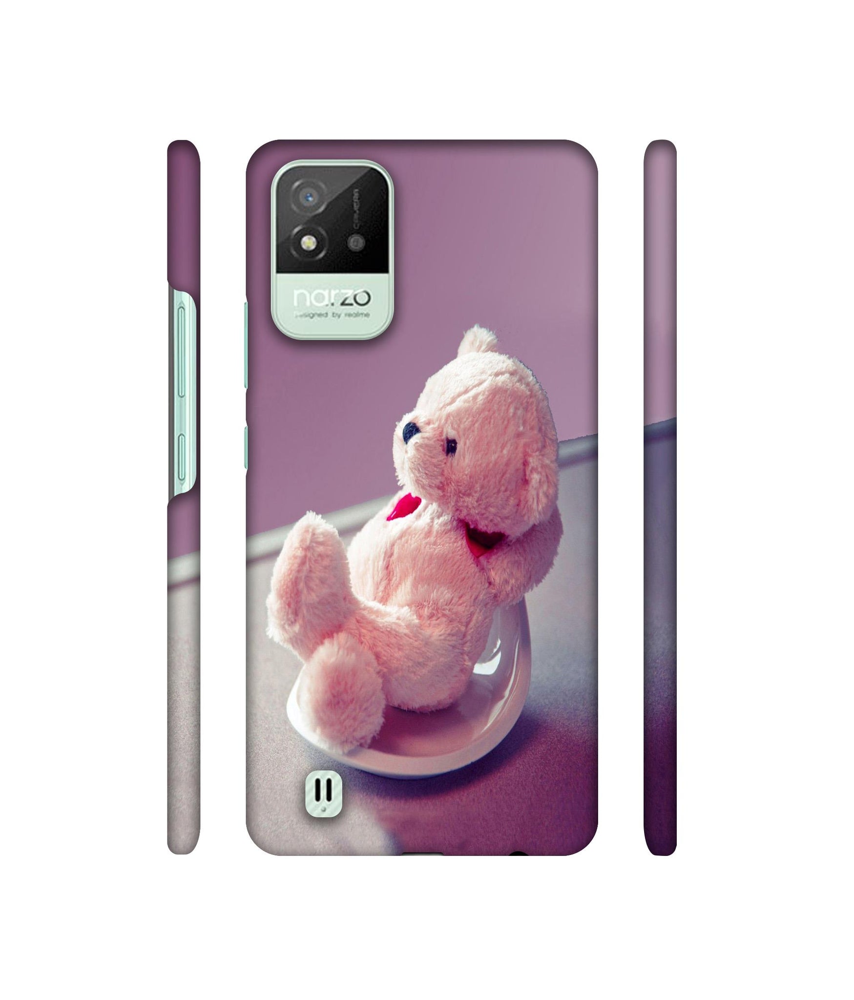 Cute Teddy Bear Designer Hard Back Cover for Realme Narzo 50i