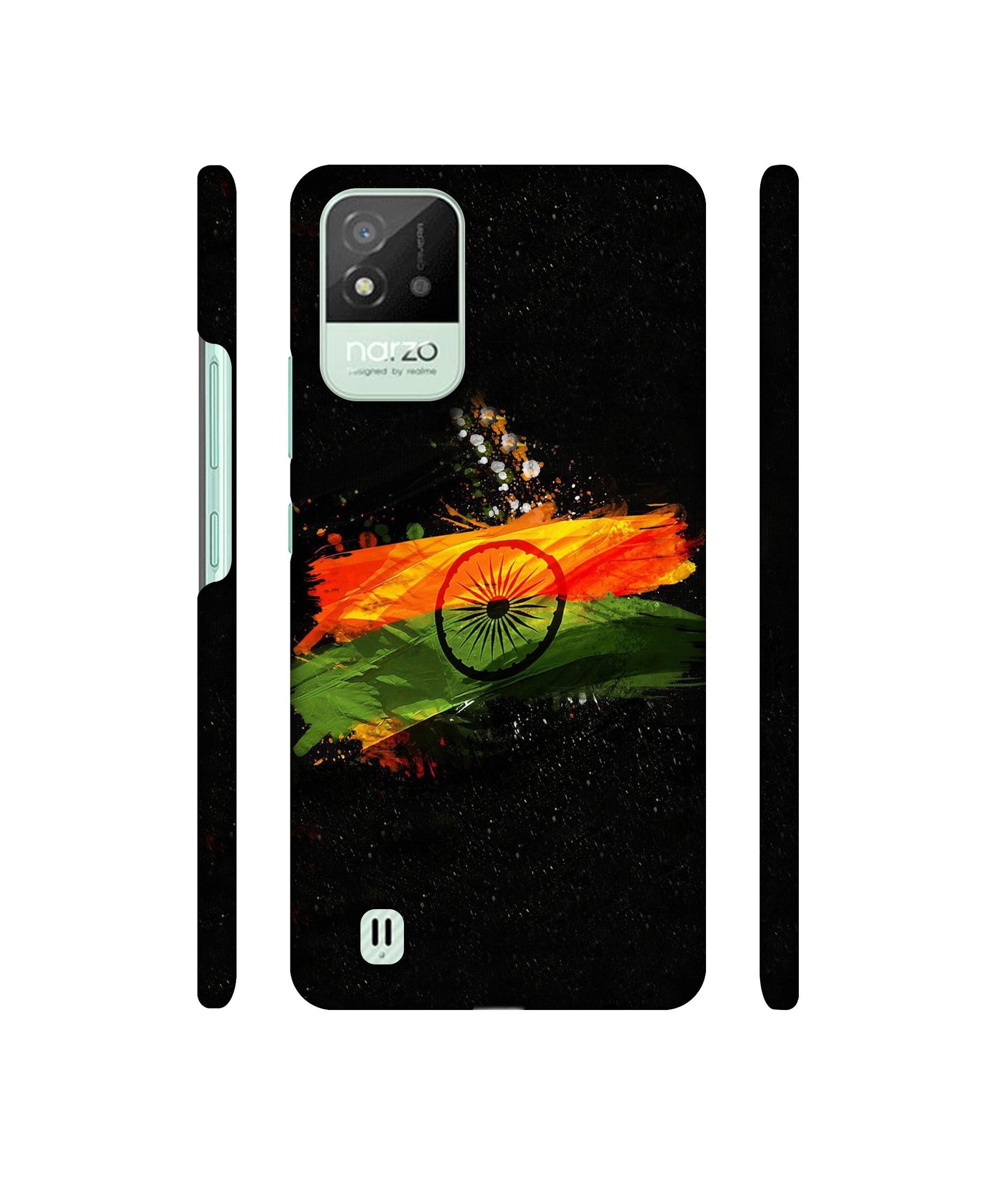 Indian Flag Designer Hard Back Cover for Realme Narzo 50i