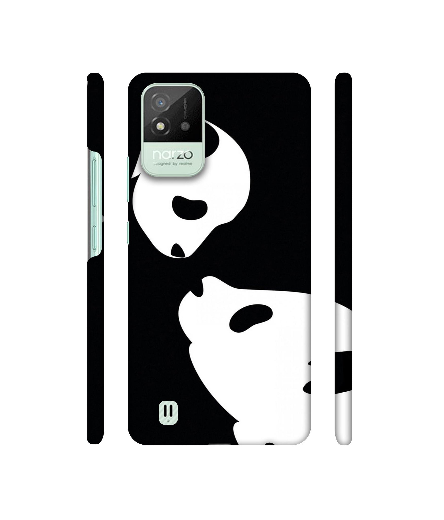 Panda Drawing Designer Hard Back Cover for Realme Narzo 50i