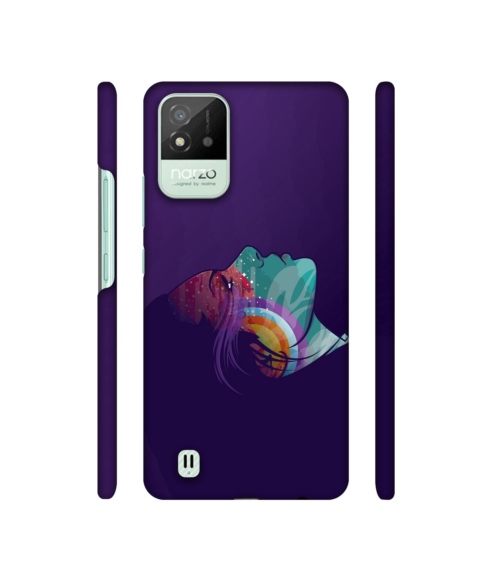 Vector Girl Designer Hard Back Cover for Realme Narzo 50i