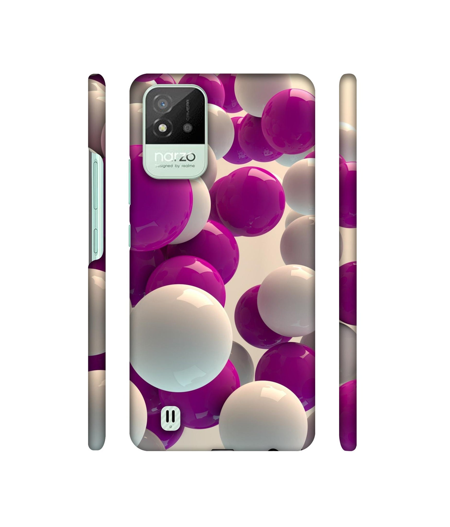 3D Balloons Designer Hard Back Cover for Realme Narzo 50i