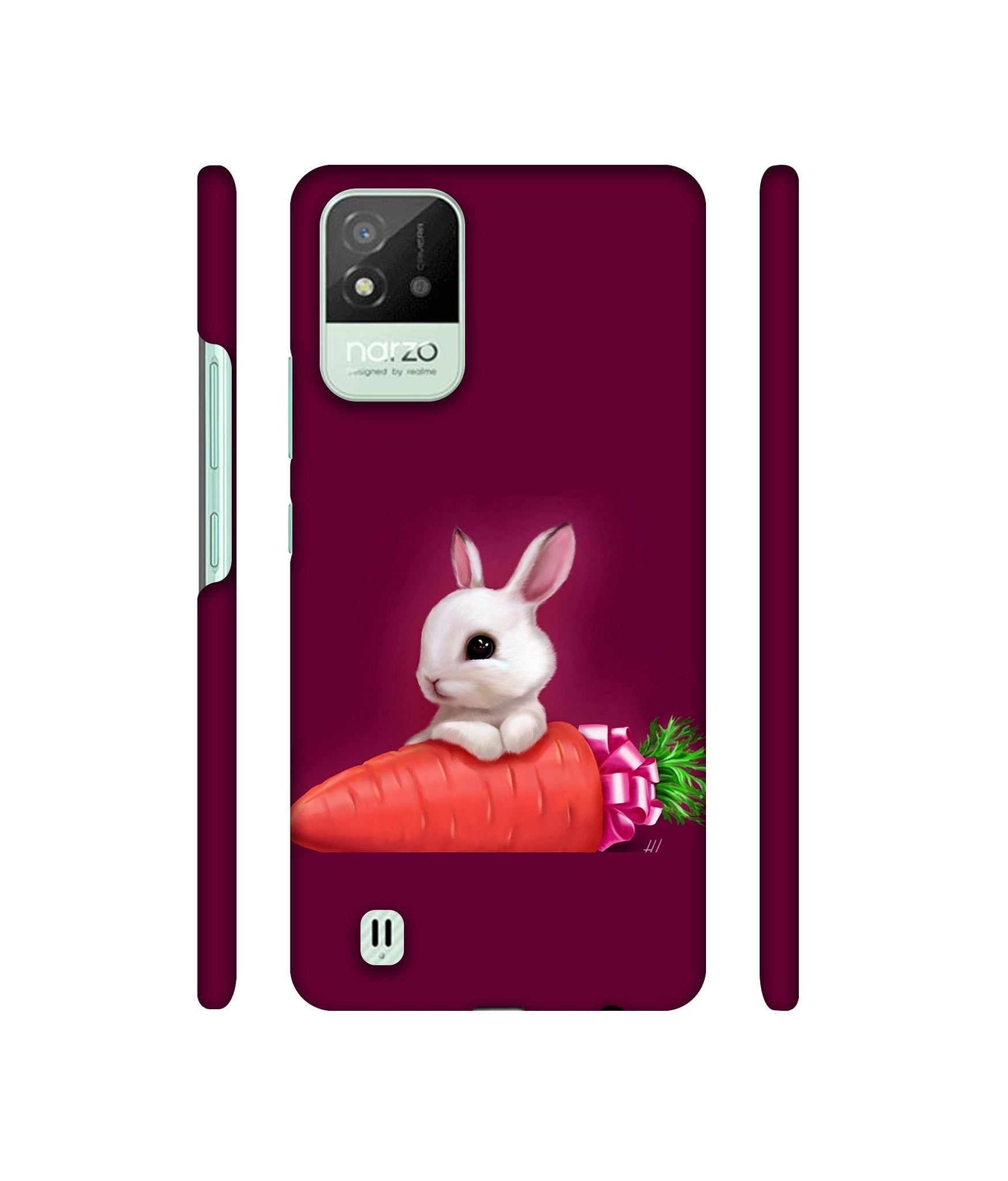 Bunny With Carrot Designer Hard Back Cover for Realme Narzo 50i