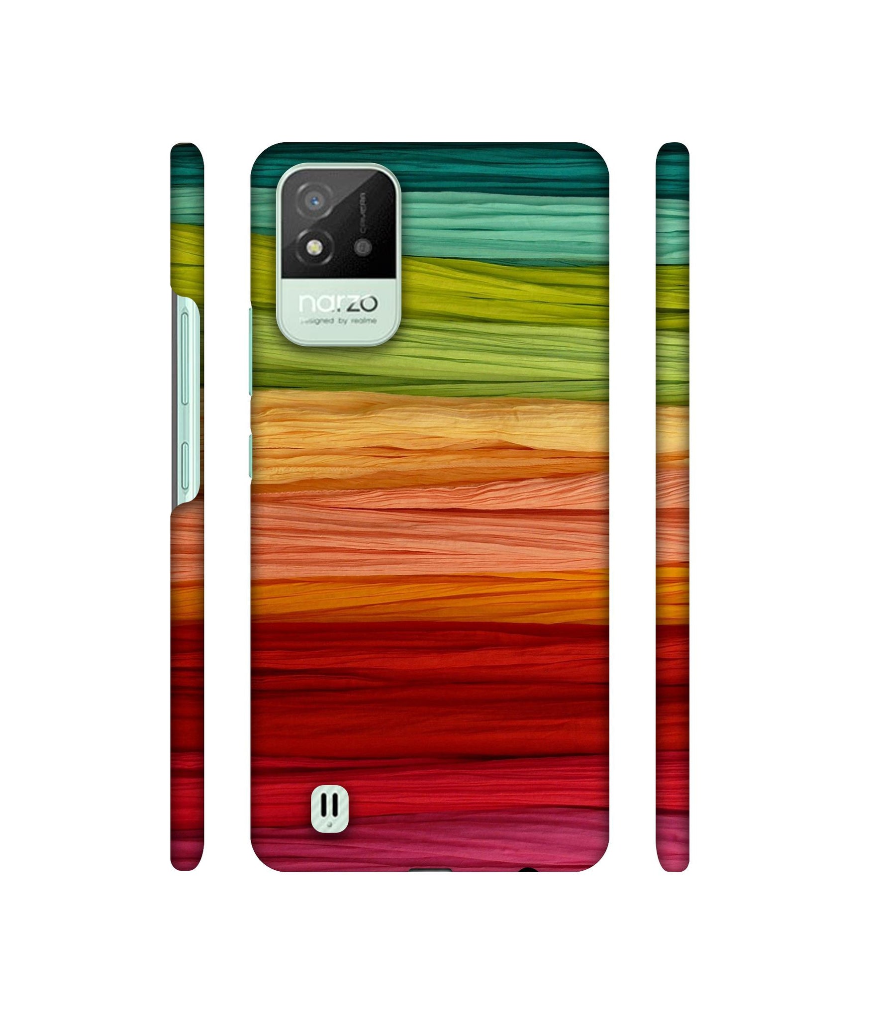 Colorful Thread Designer Hard Back Cover for Realme Narzo 50i