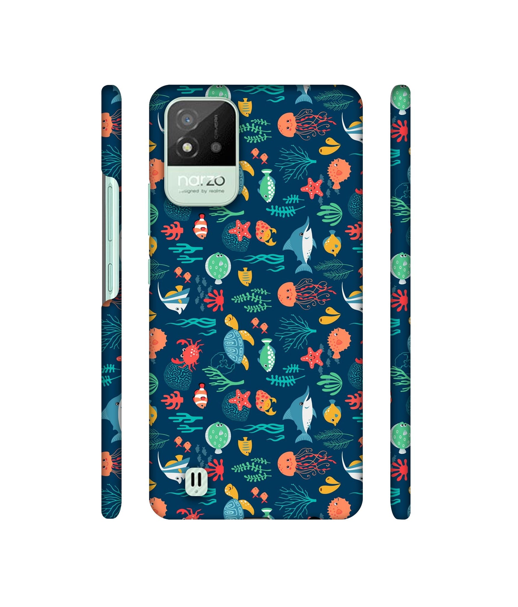 Aquarium Texture Designer Hard Back Cover for Realme Narzo 50i