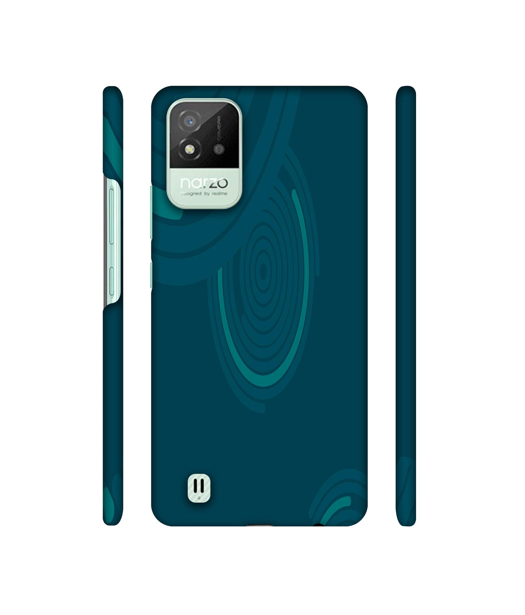 Round Texture Designer Hard Back Cover for Realme Narzo 50i