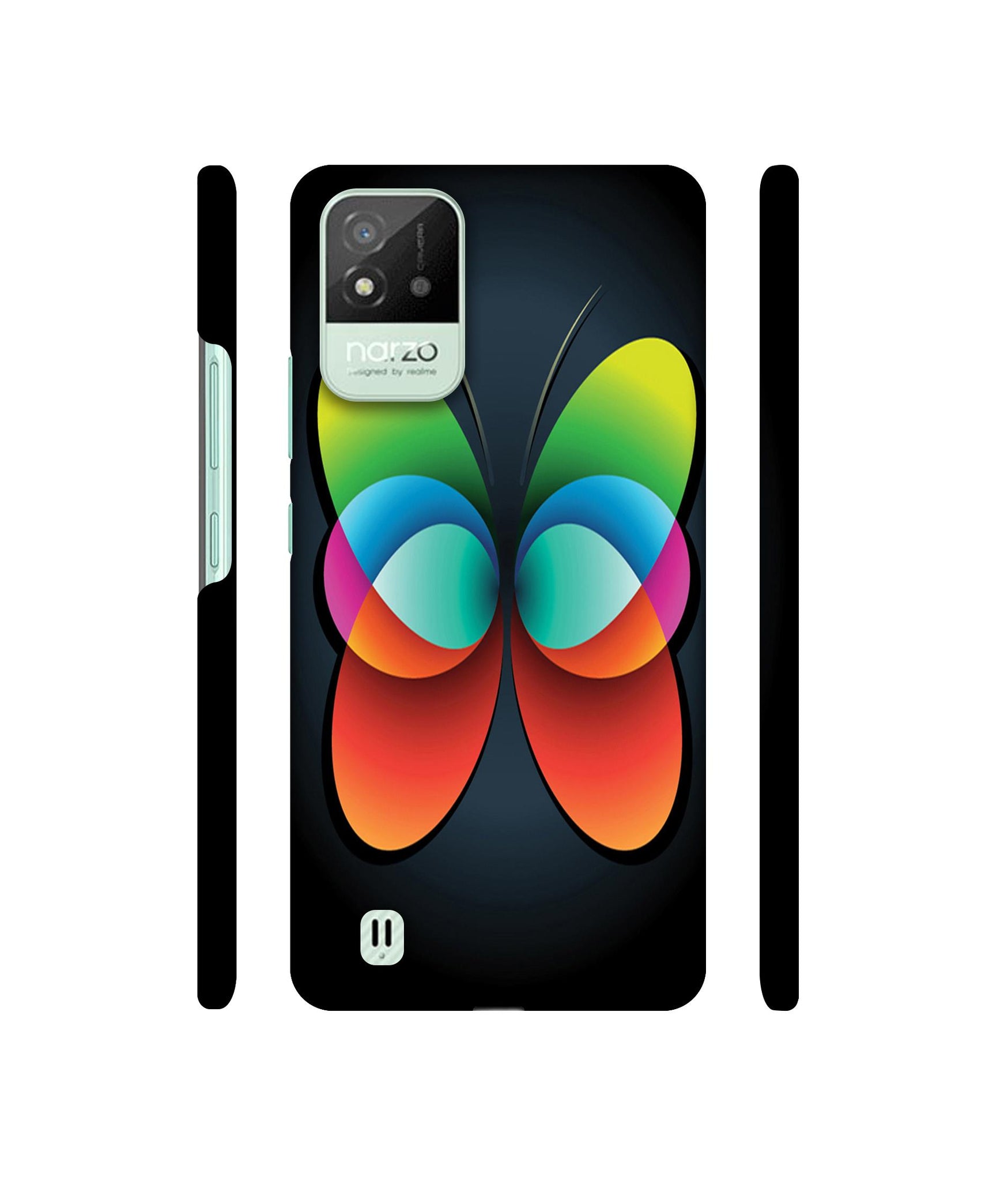 Colourfull Butterfly Designer Hard Back Cover for Realme Narzo 50i