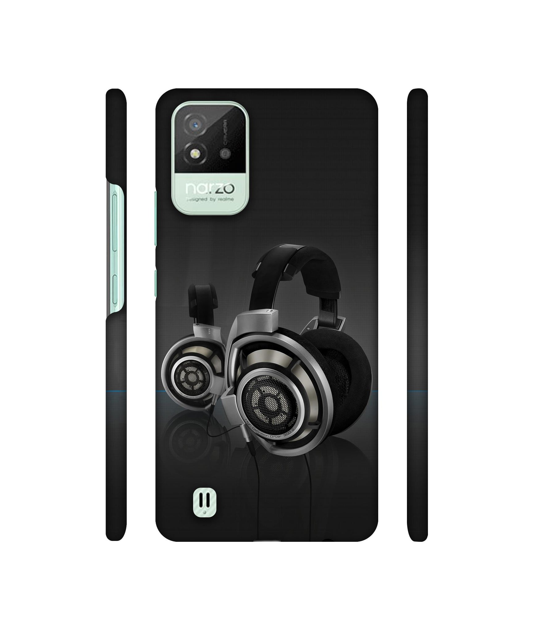 Head Phone Designer Hard Back Cover for Realme Narzo 50i