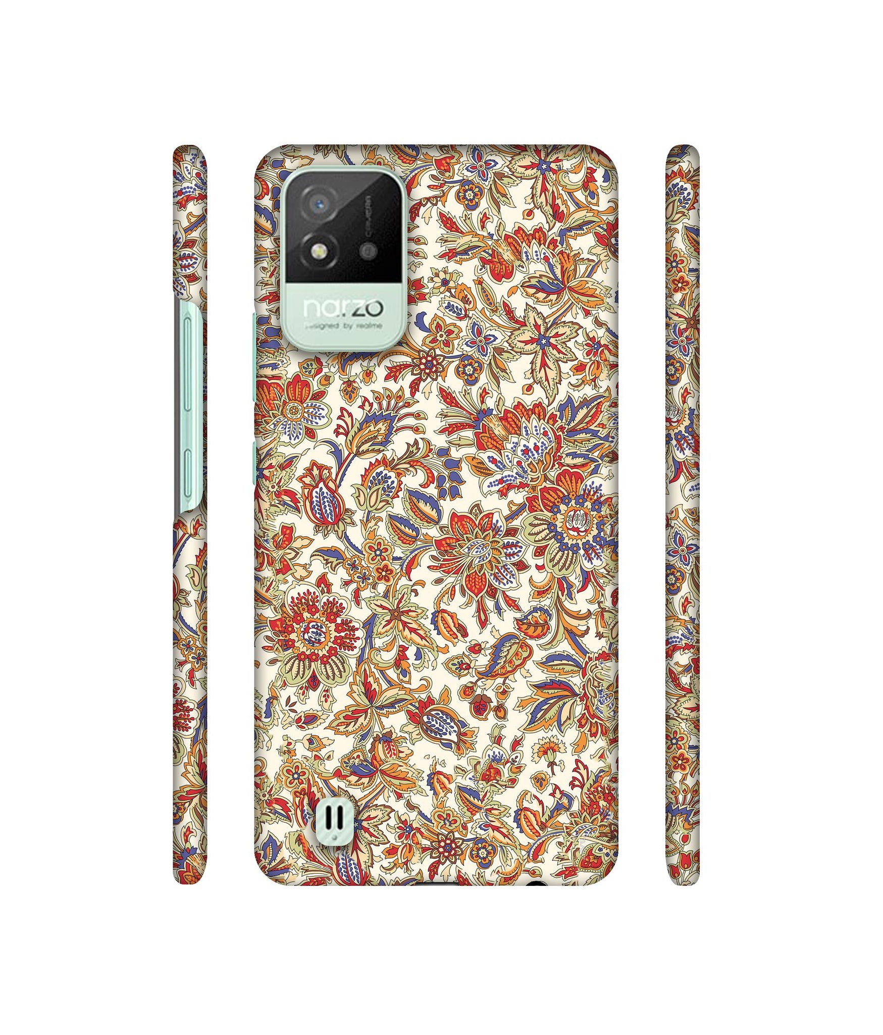 Floral Designer Hard Back Cover for Realme Narzo 50i