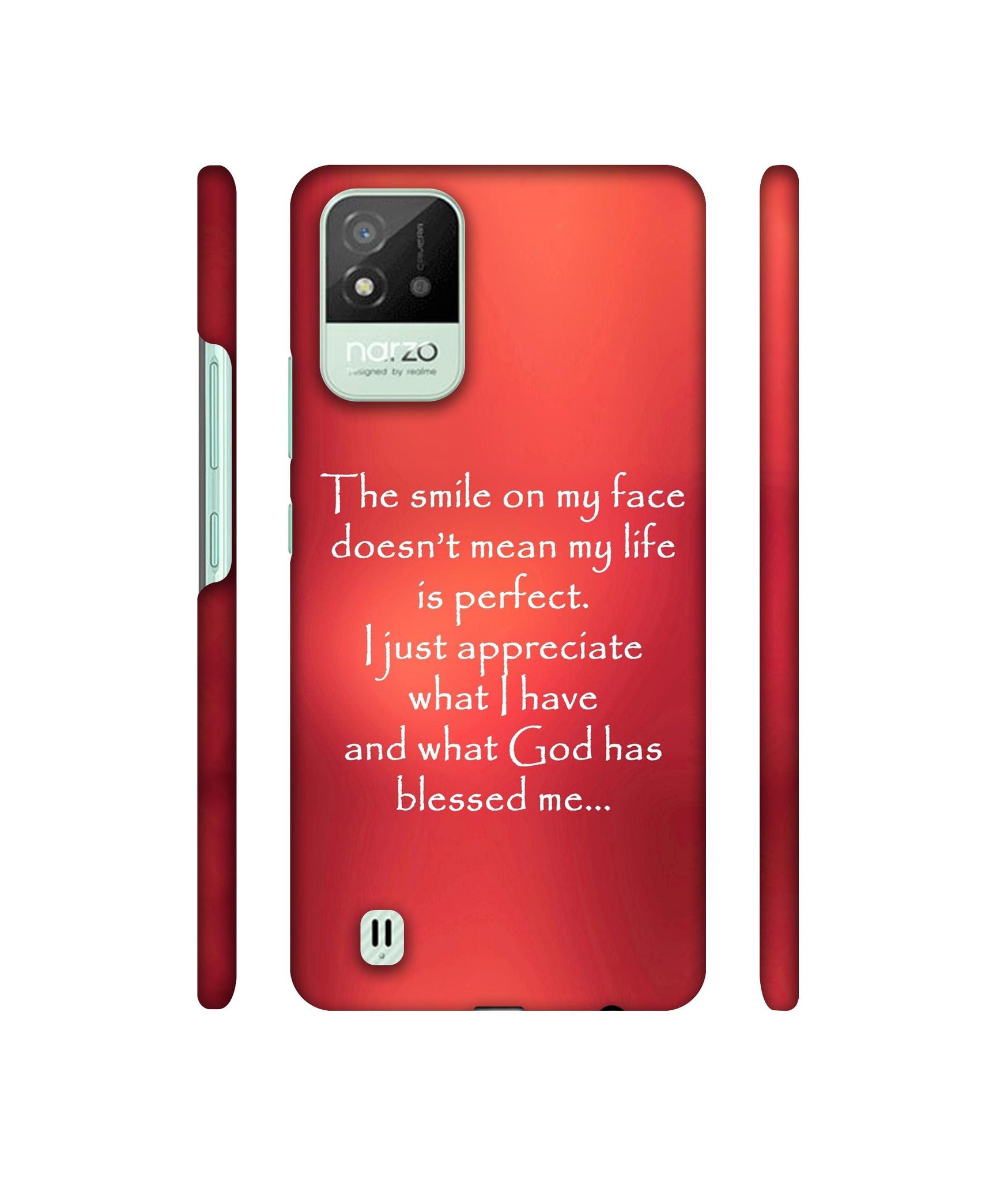 Quotes On Life Designer Hard Back Cover for Realme Narzo 50i