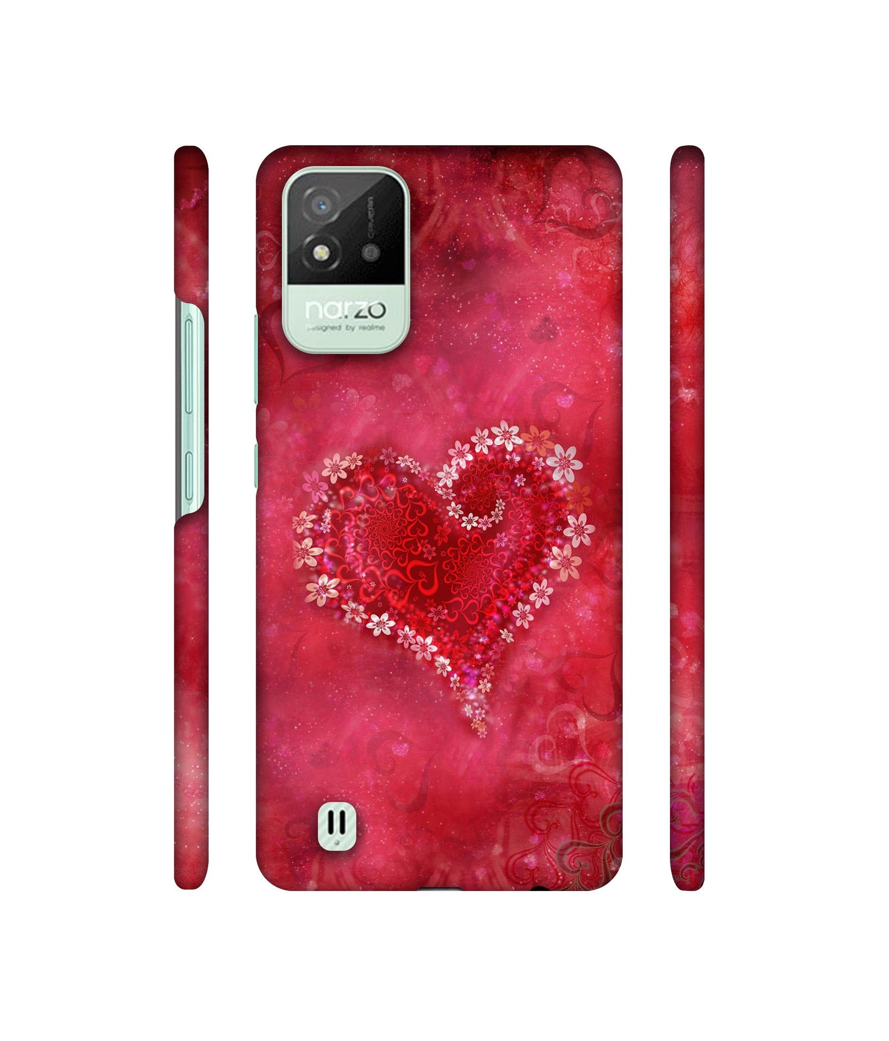 Heart Designer Hard Back Cover for Realme Narzo 50i