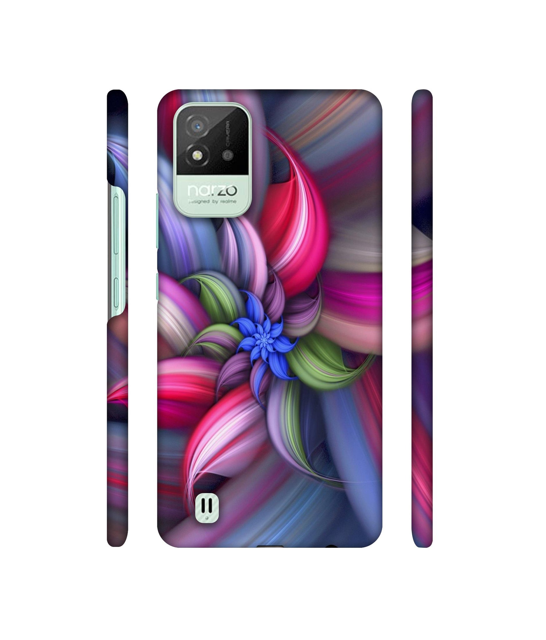 Colorful Flower Designer Hard Back Cover for Realme Narzo 50i