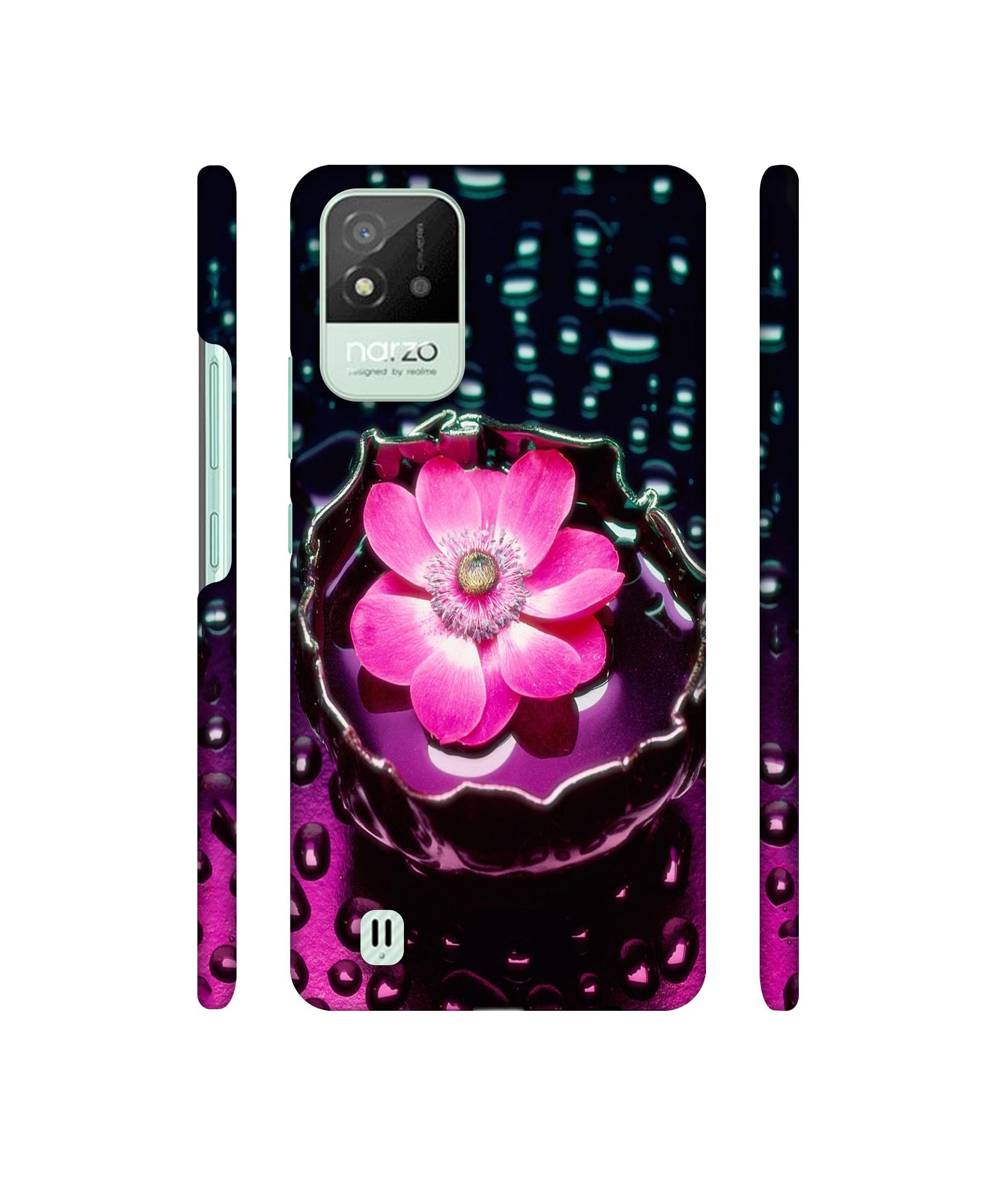 Flower in Water Designer Hard Back Cover for Realme Narzo 50i