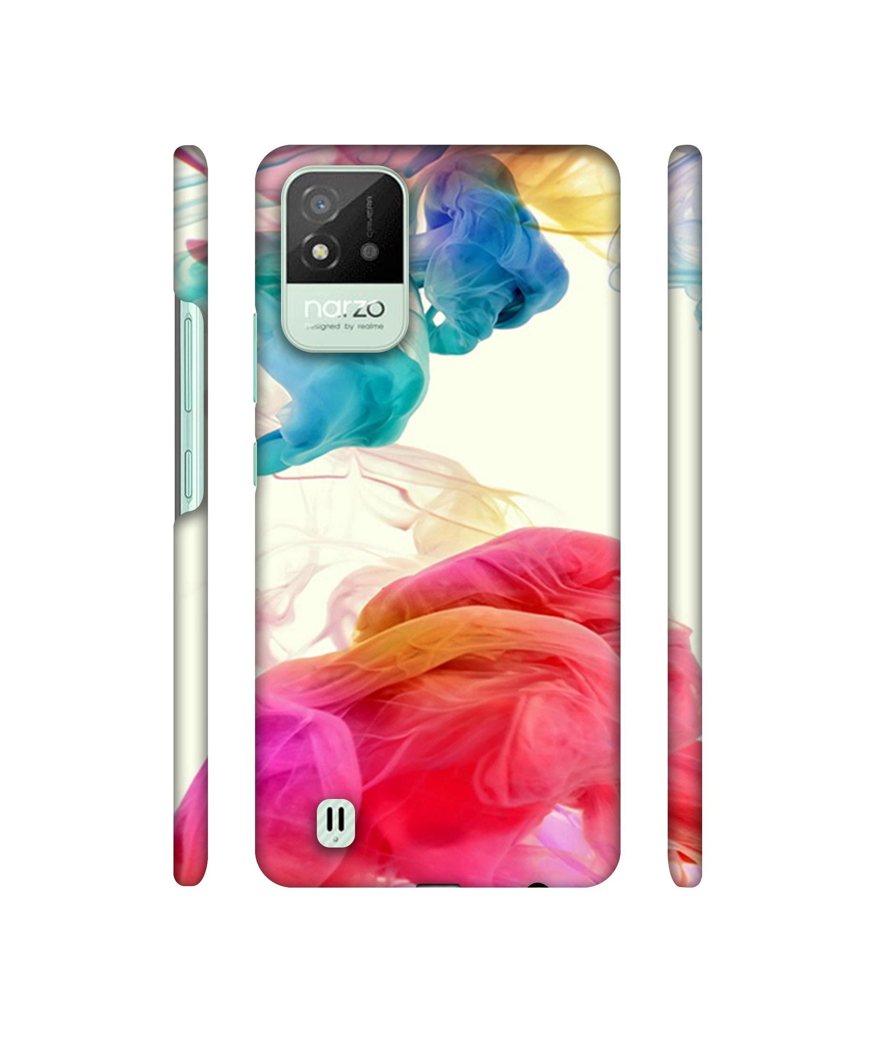 Colored Smoke Designer Hard Back Cover for Realme Narzo 50i