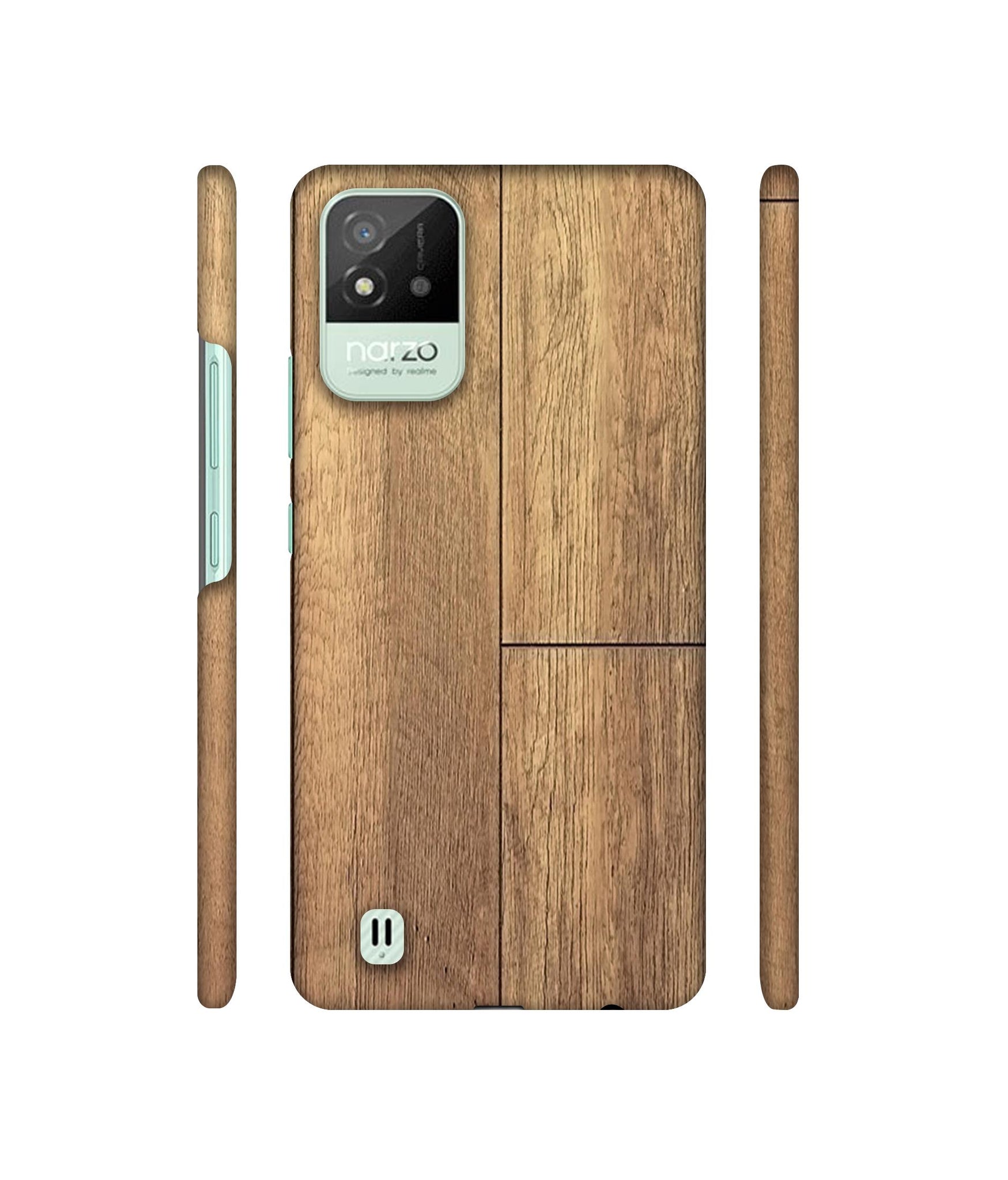 Wood Stretcher Designer Hard Back Cover for Realme Narzo 50i