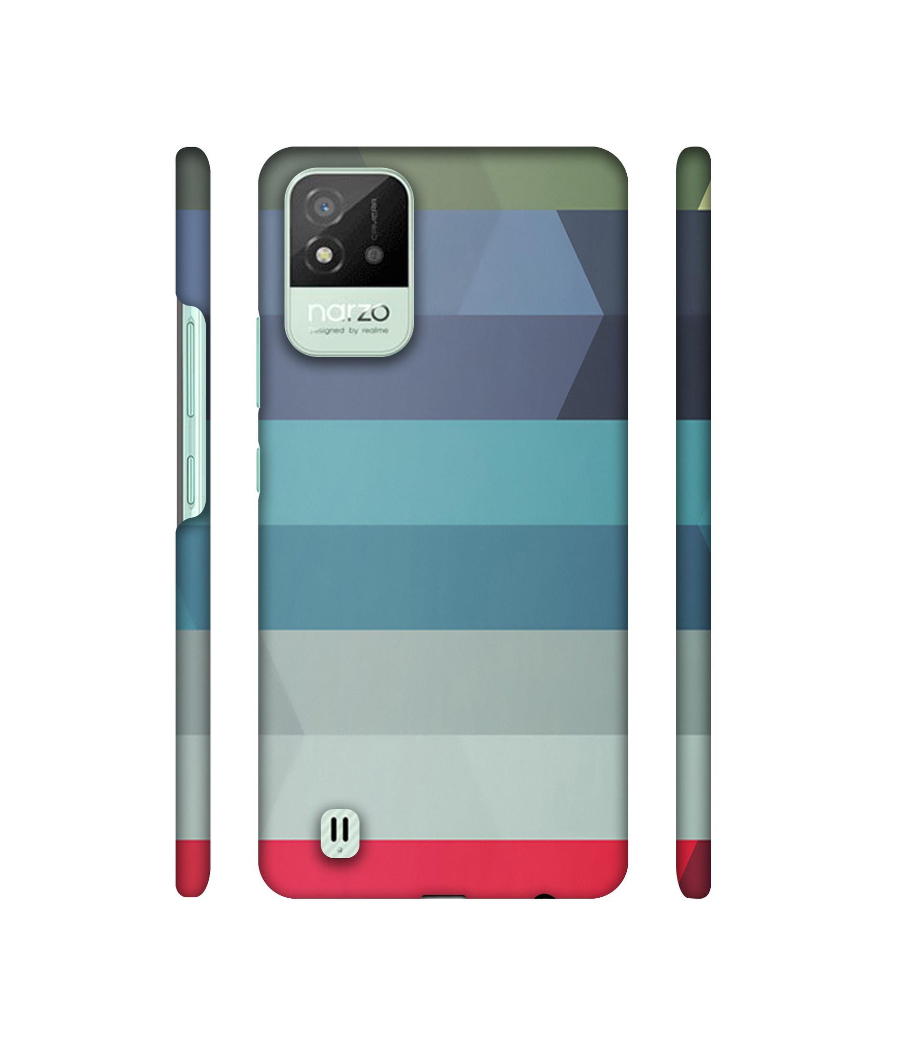 Colorful Lines Designer Hard Back Cover for Realme Narzo 50i