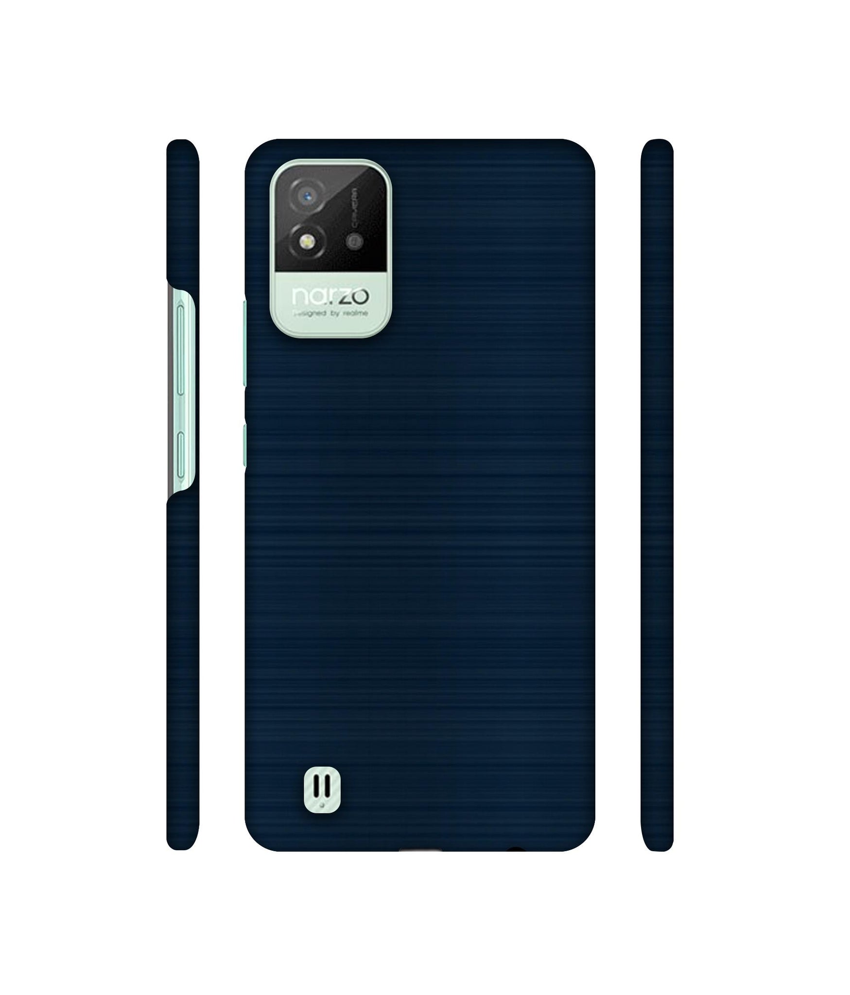 Blue Line Designer Hard Back Cover for Realme Narzo 50i