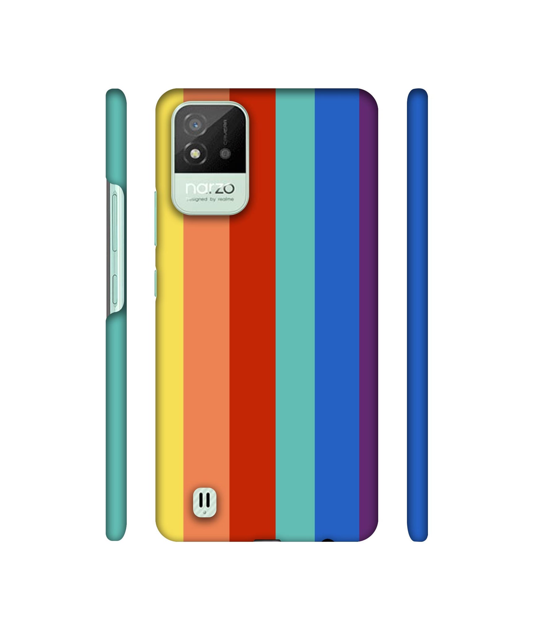 Rainbow Colors Designer Hard Back Cover for Realme Narzo 50i
