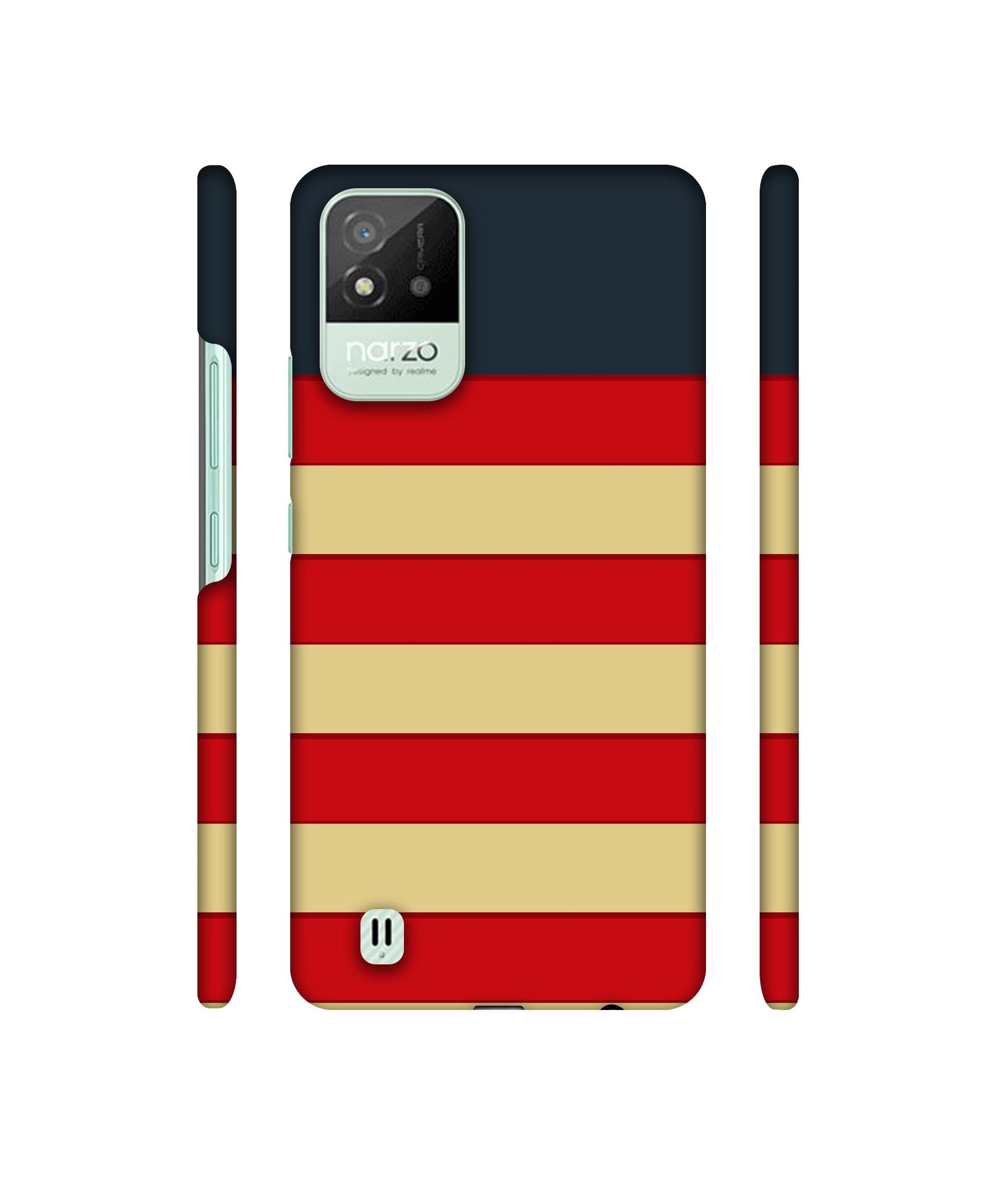 Multicolor Lines Designer Hard Back Cover for Realme Narzo 50i