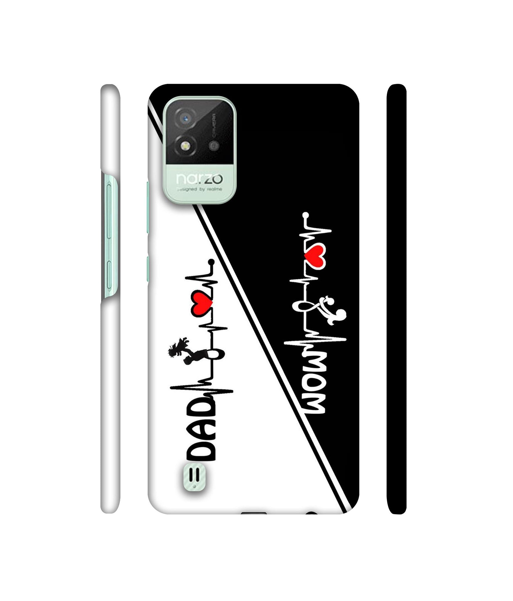 Mom and Dad Lover Designer Hard Back Cover for Realme Narzo 50i