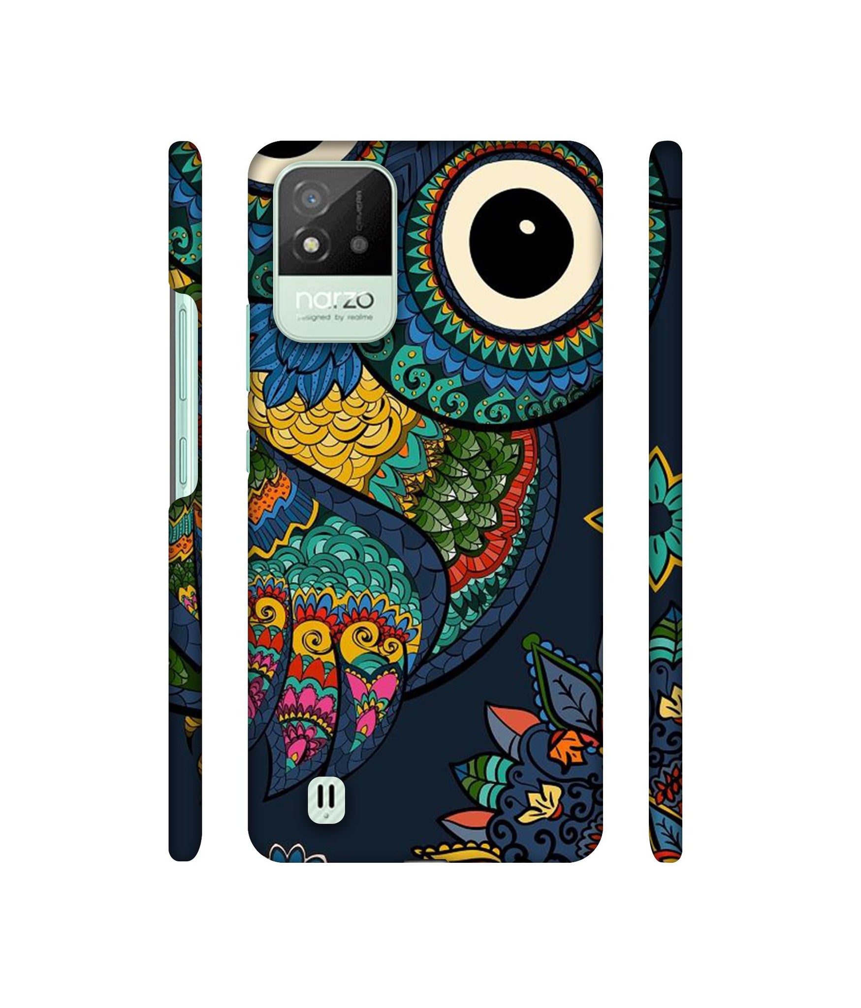 Owl Designer Hard Back Cover for Realme Narzo 50i