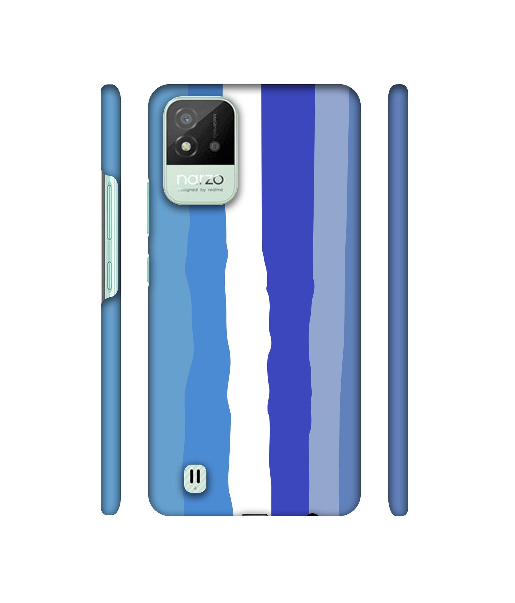 Blue Shade Rainbow Designer Hard Back Cover for Realme Narzo 50i