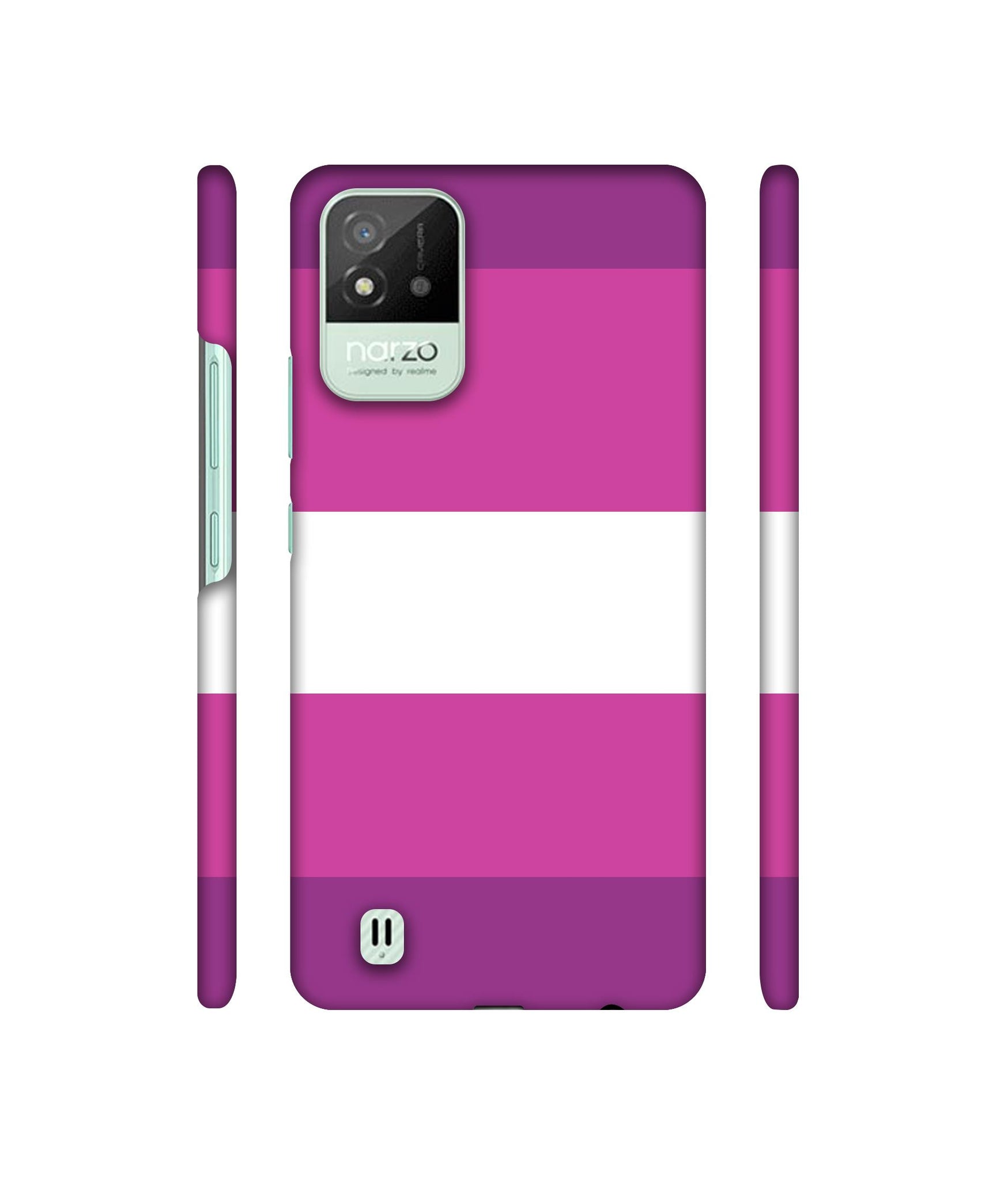 Purple Shade Straps Designer Hard Back Cover for Realme Narzo 50i