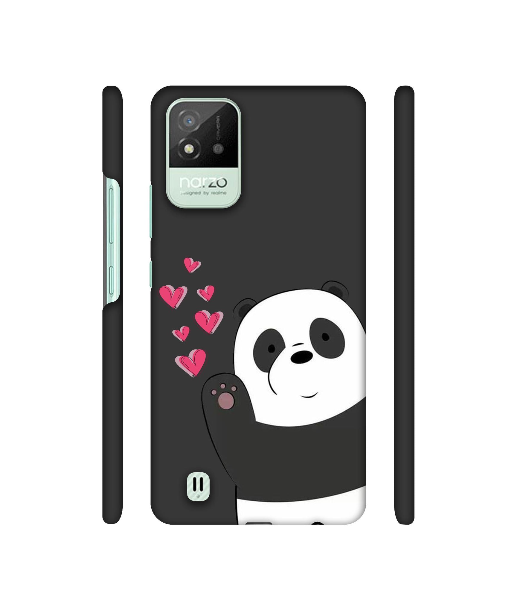 Love Panda Designer Hard Back Cover for Realme Narzo 50i