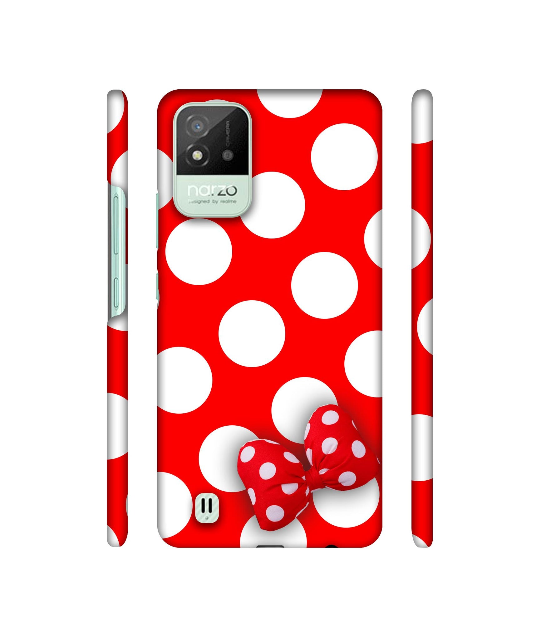 White Bubble Designer Hard Back Cover for Realme Narzo 50i