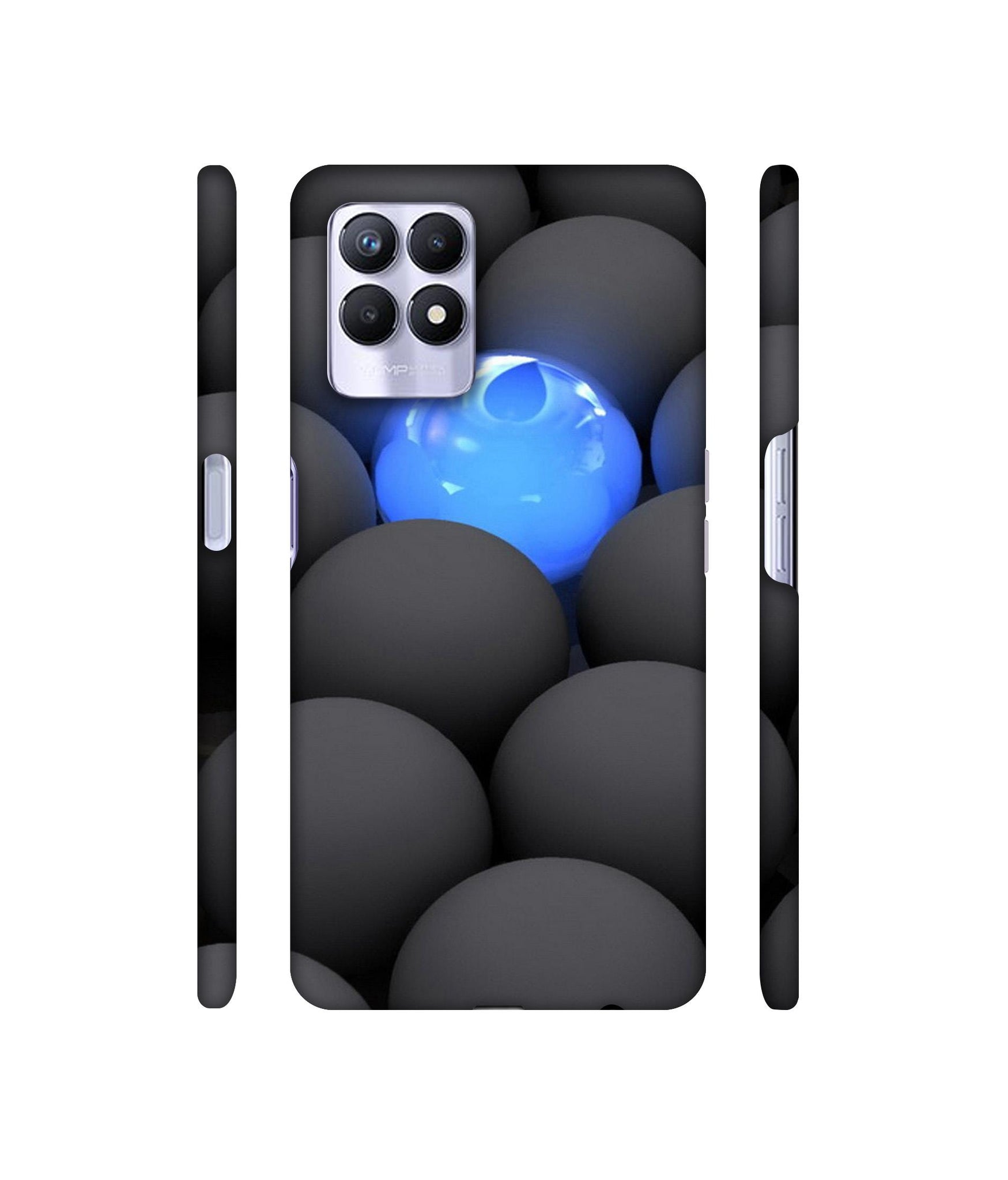 Balls Dark Neon Sight Surface Designer Hard Back Cover for Realme 8i